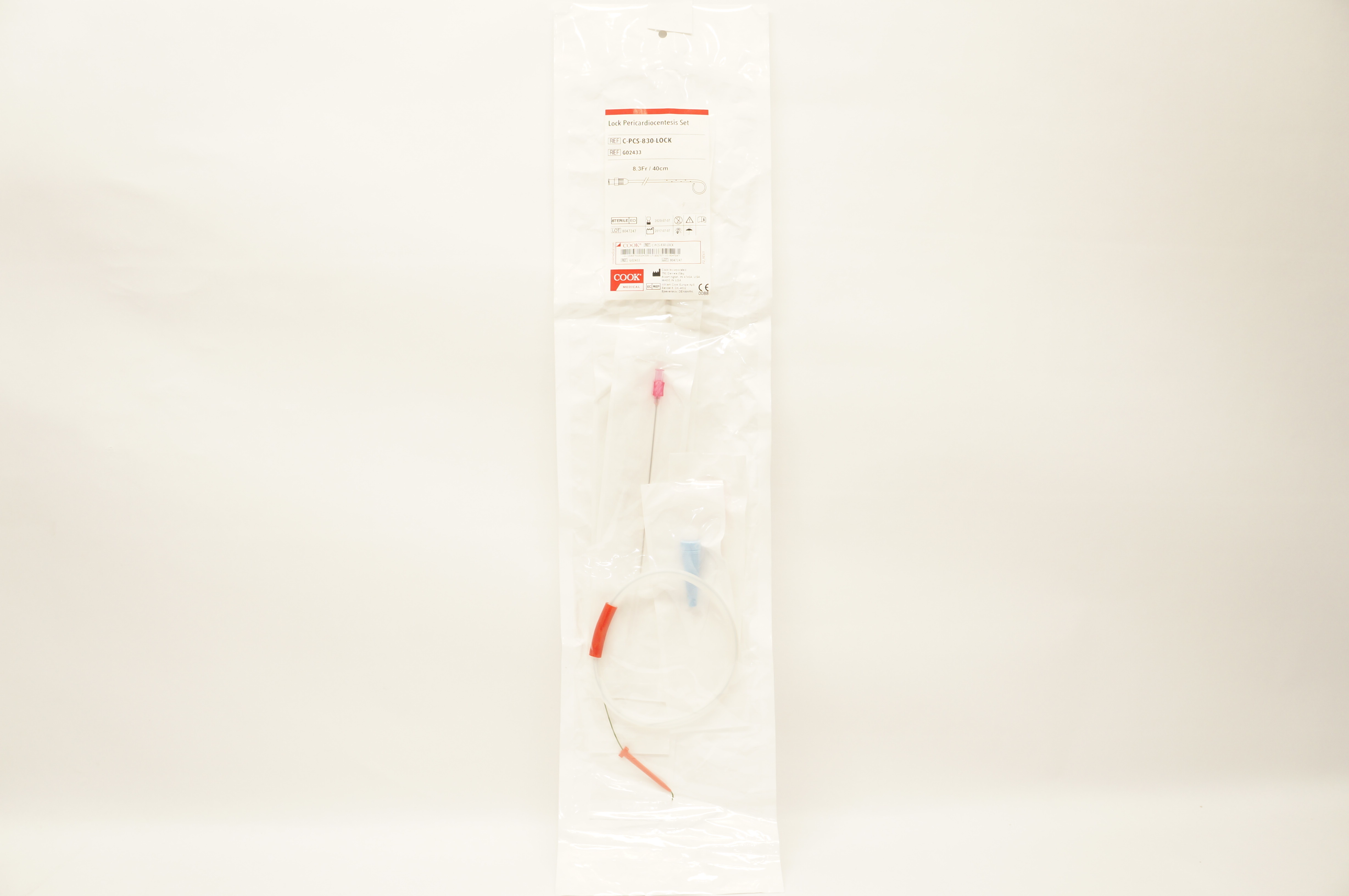 Cook Medical G02433 Lock Pericardiocentesis Set 8.3Fr x 40cm (x)