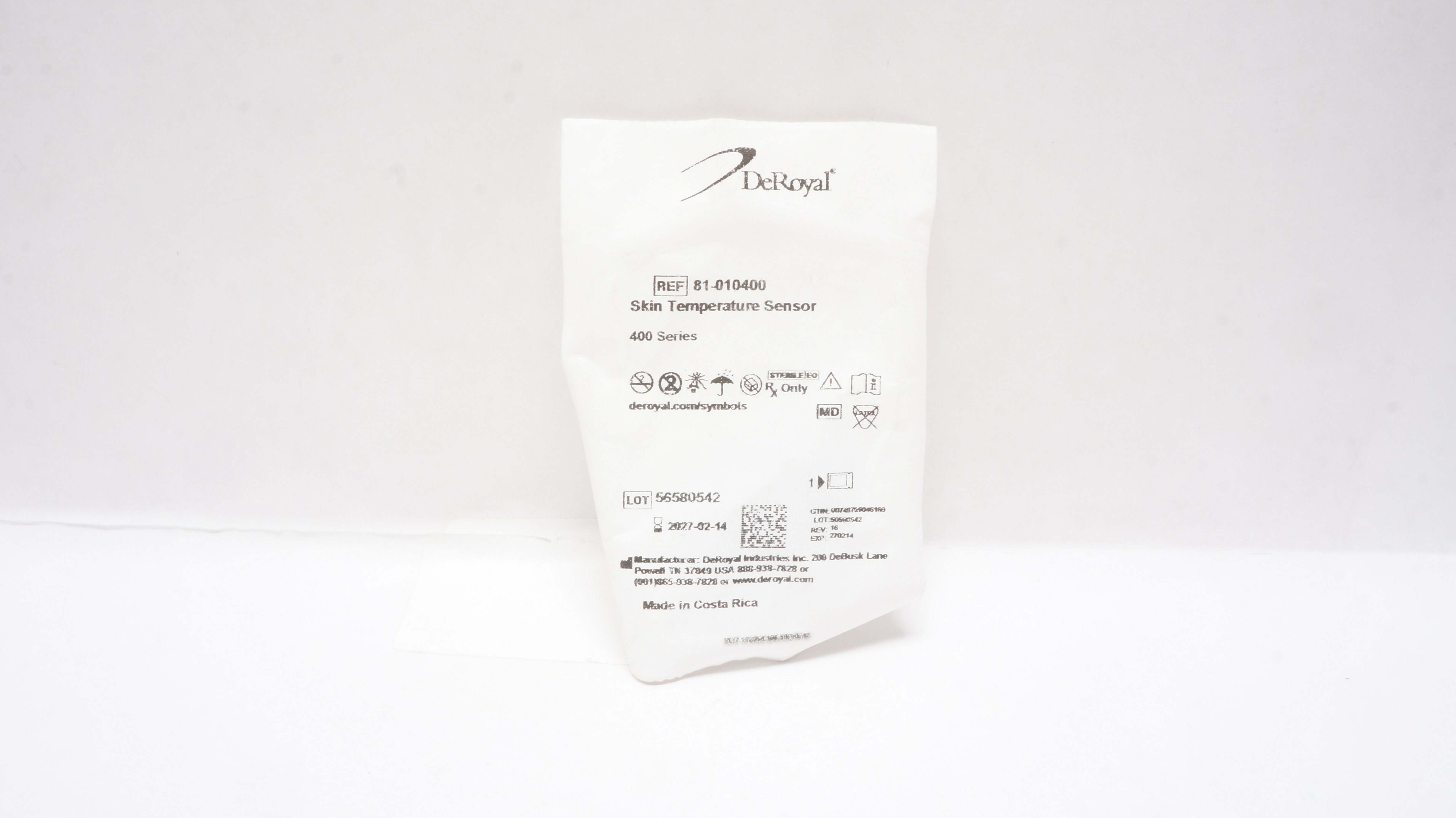 DeRoyal 81-010400 Skin Temperature Sensor 400 Series