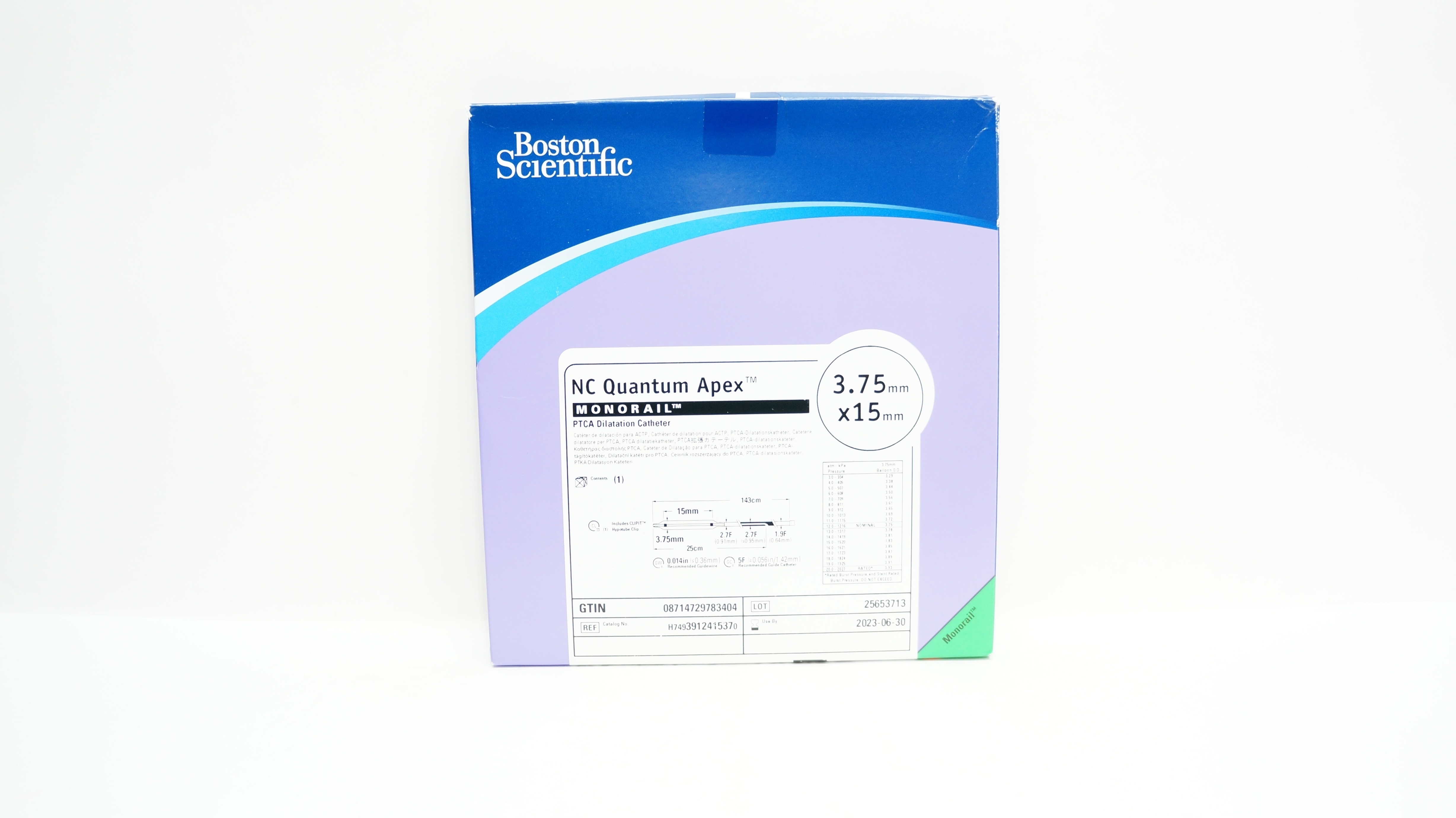 Boston Scientific H7493912415370 Monorail PTCA Dilatation Cath. 3.75 x 15mm (x)