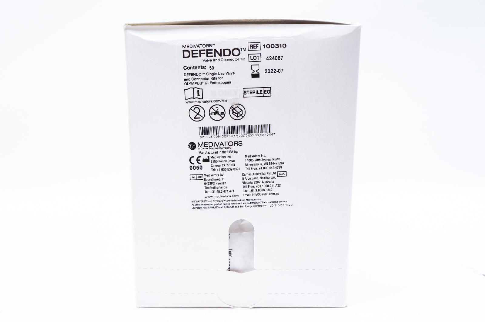 Medivators 100310 DEFENDO Valve and Connector Kit - Box of 50