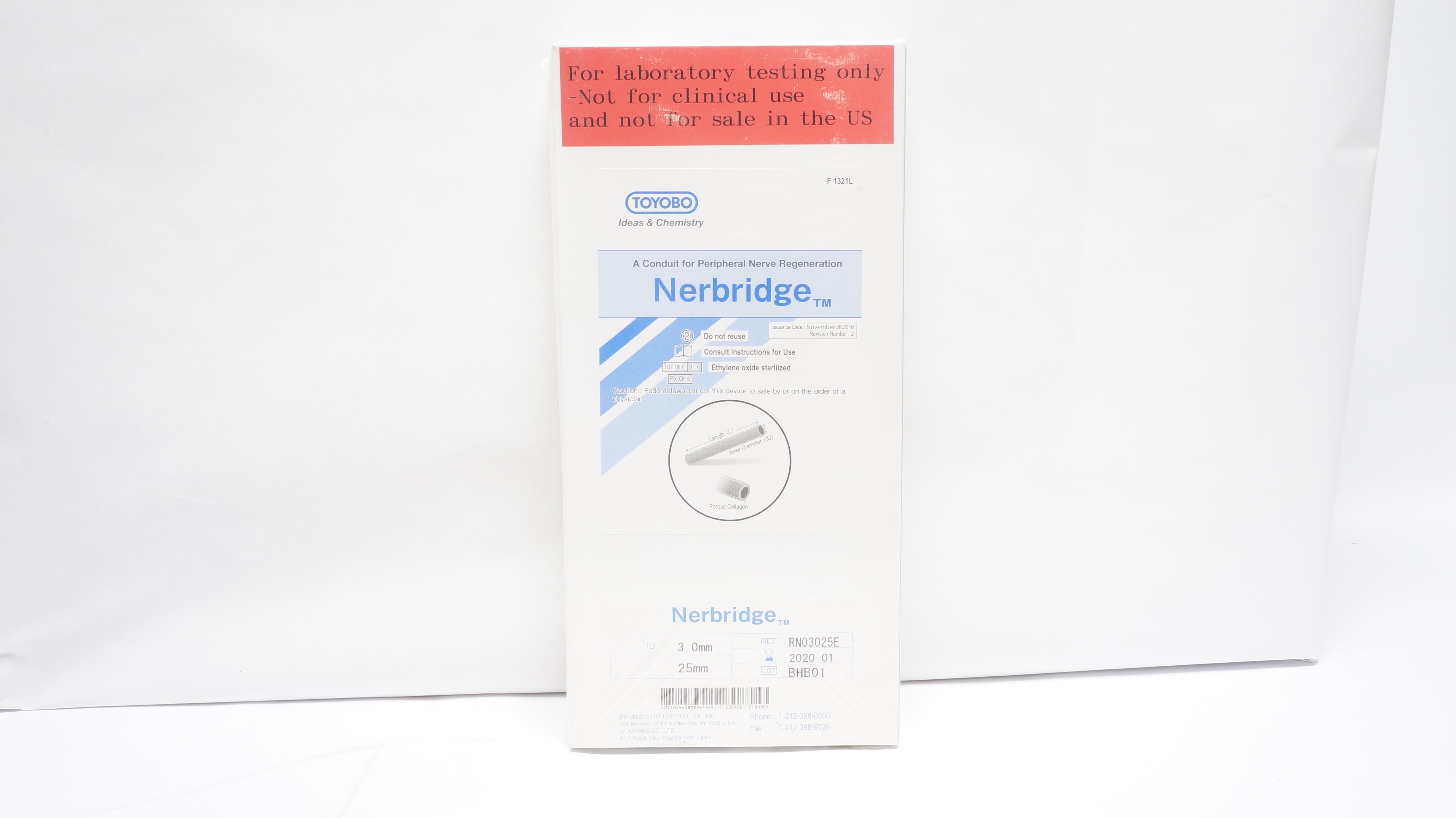 Toyobo RN03025E A Conduit for Peripheral Nerve Regeneration Nerbridge3.0x25mm(x)
