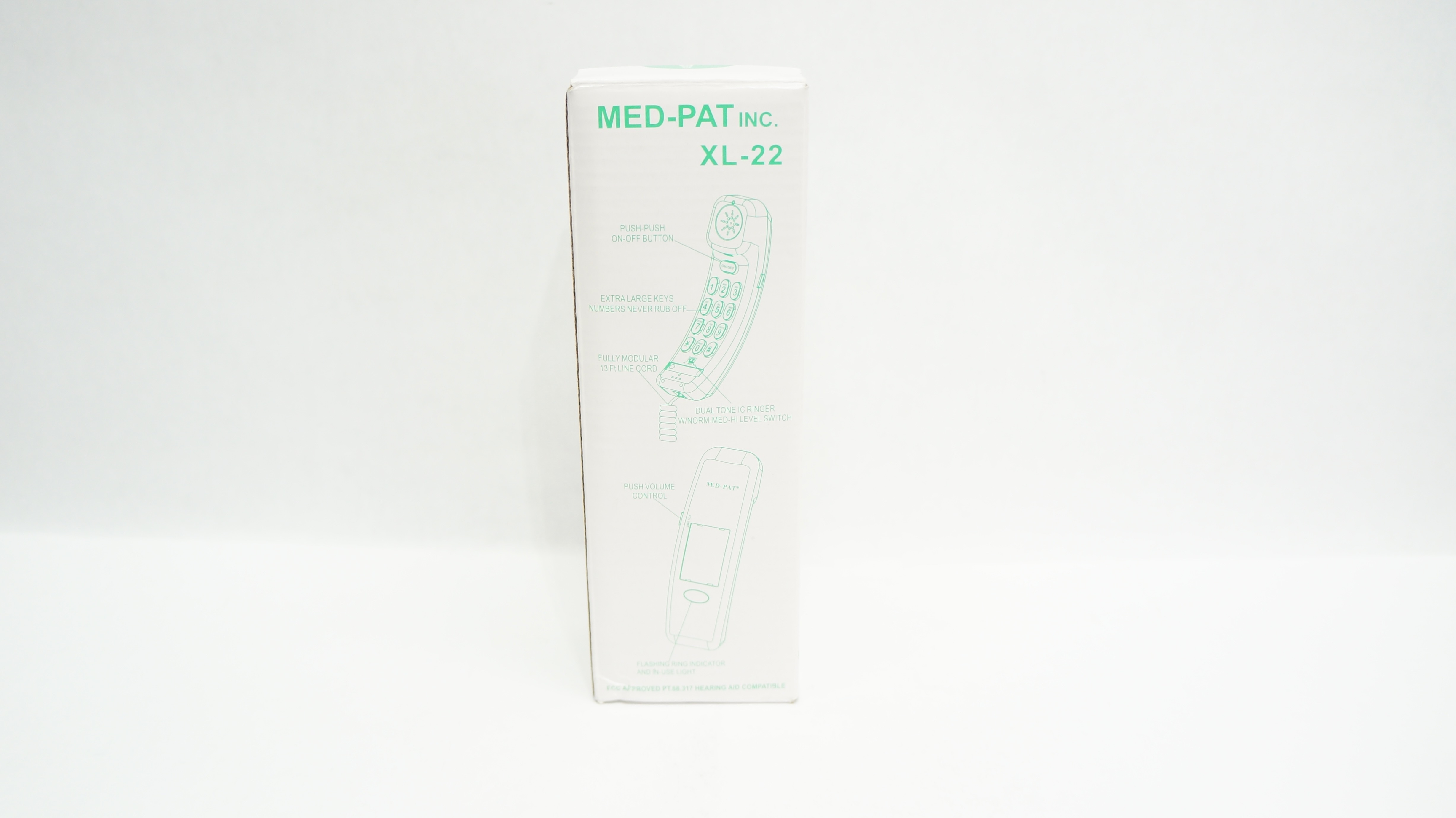 Med-Pat XL-22 Sleek Style Telephone w/Custom Insert on Back