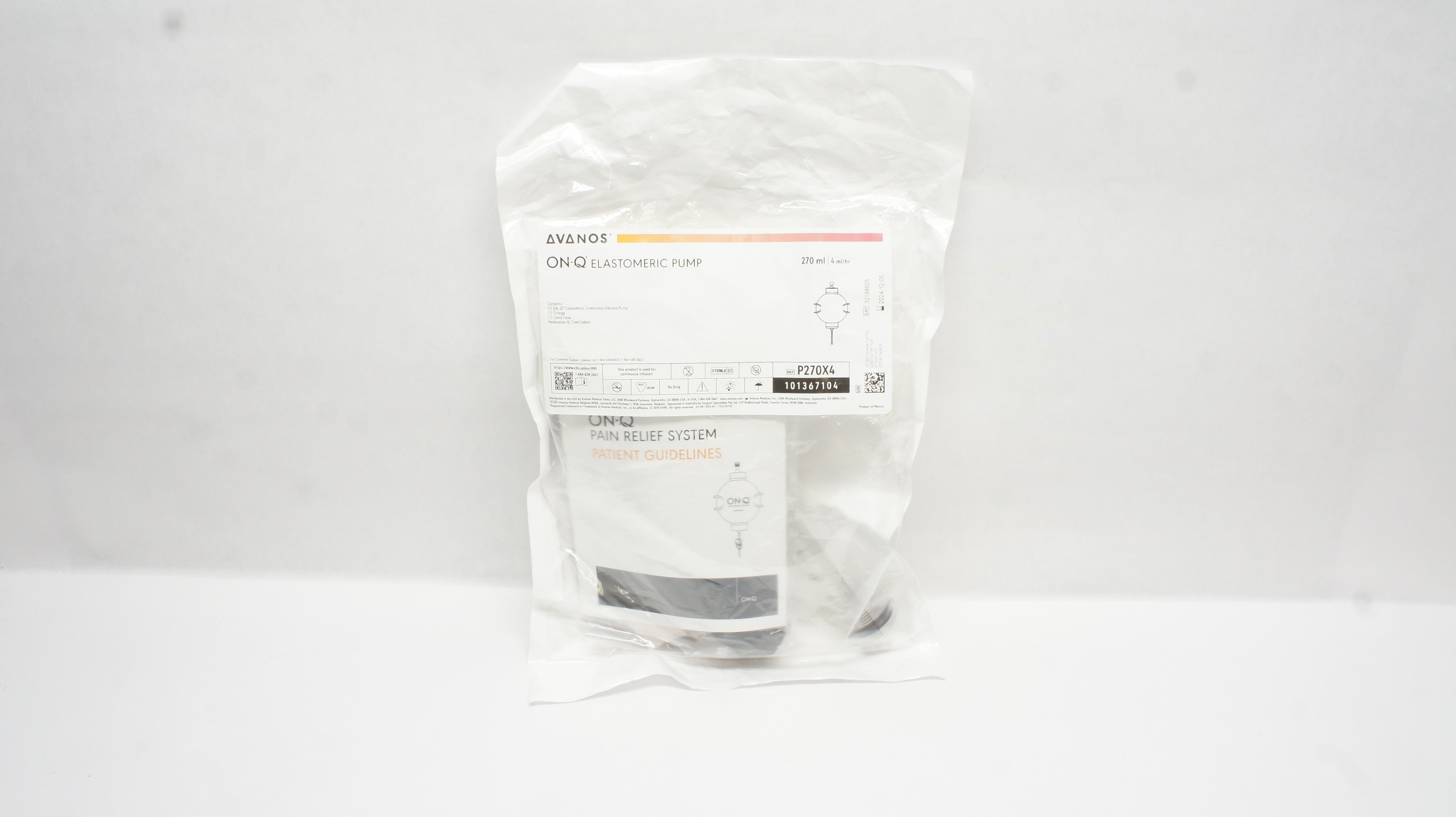 Halyard P270X4D On-Q Elastomeric Pump 270ml 4ml/hr