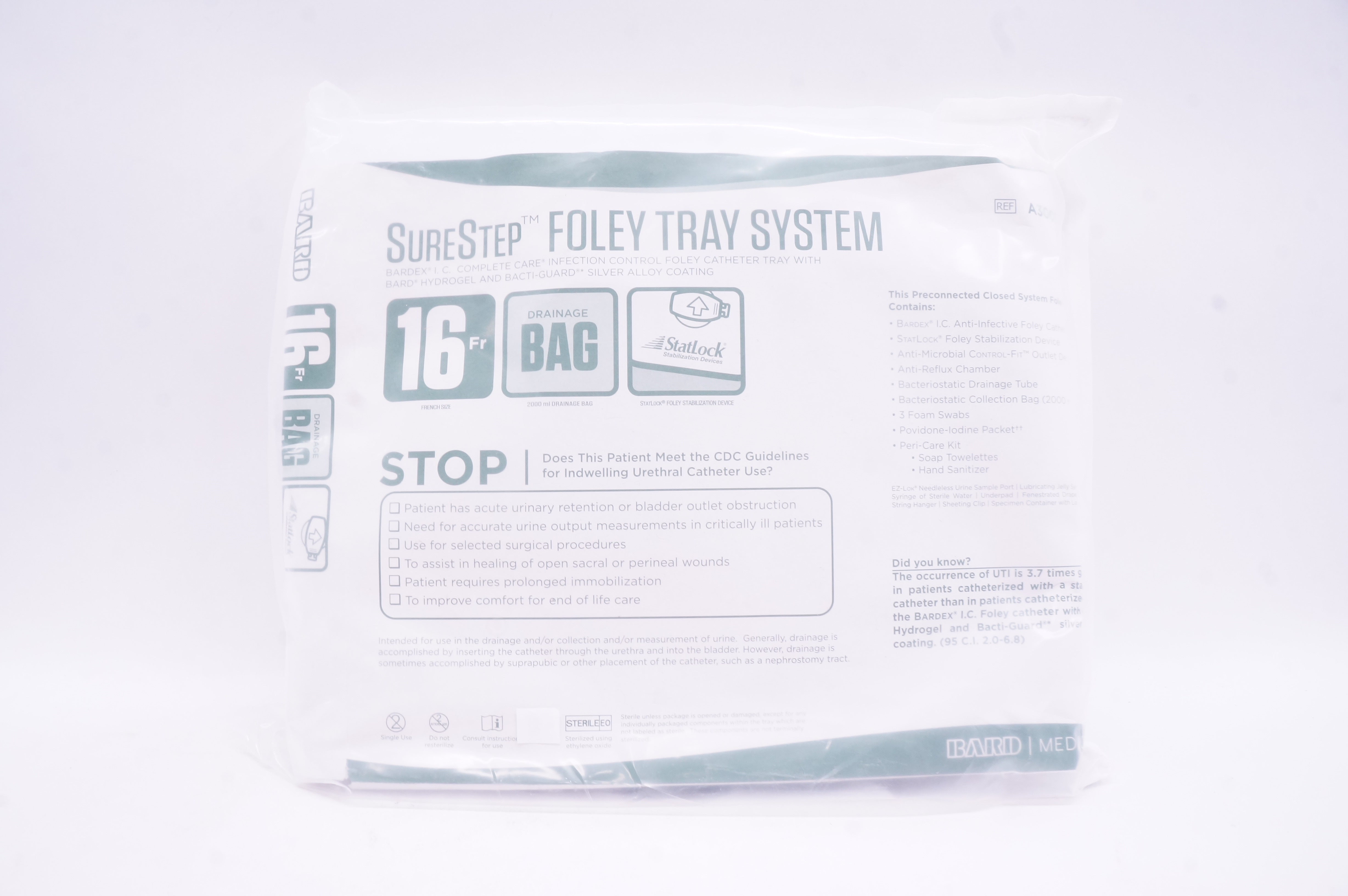 Bard A300316A SureStep Foley Tray Sytem 16Fr.