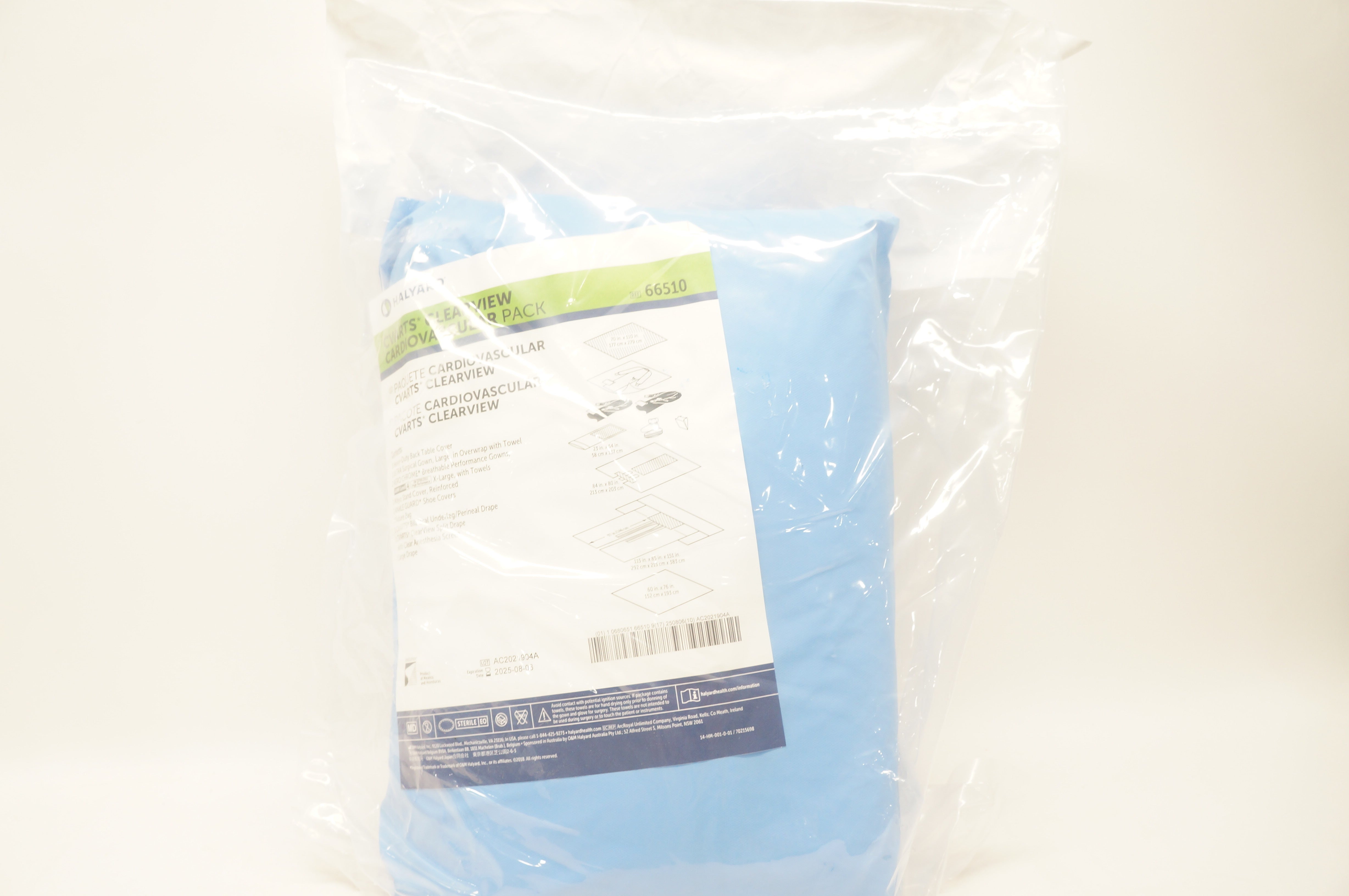 Halyard 66510 Cvarts Clearview Cardio Vascular Pack