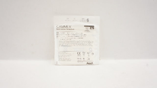 Ansell 20277260 Gammex Sensoprene Non-Latex Powder-Free Gloves, Size 6