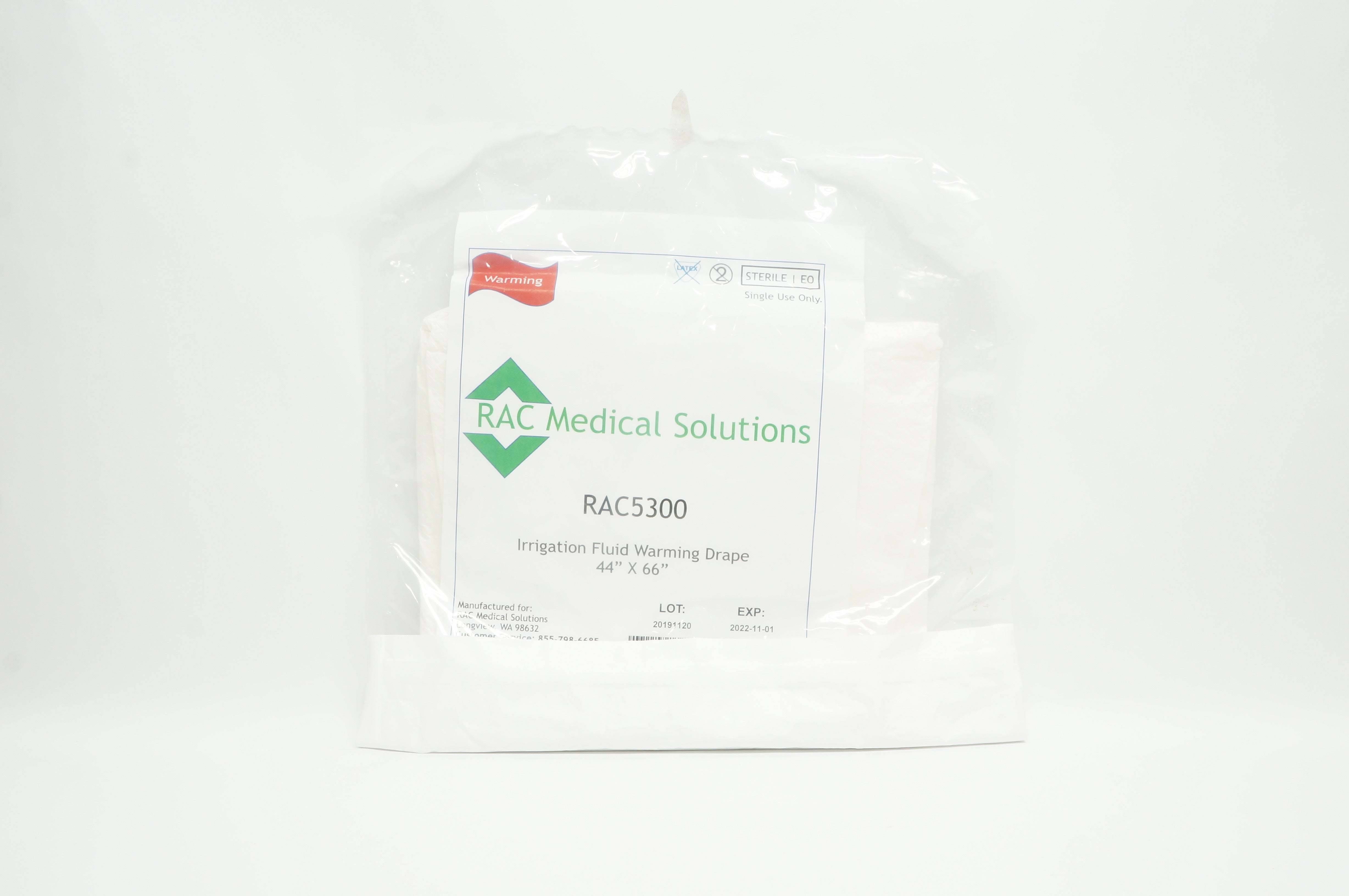 RAC Medical Solutions RAC5300 Irrigation Fluid Warming Drape 44 inch x 66 inch