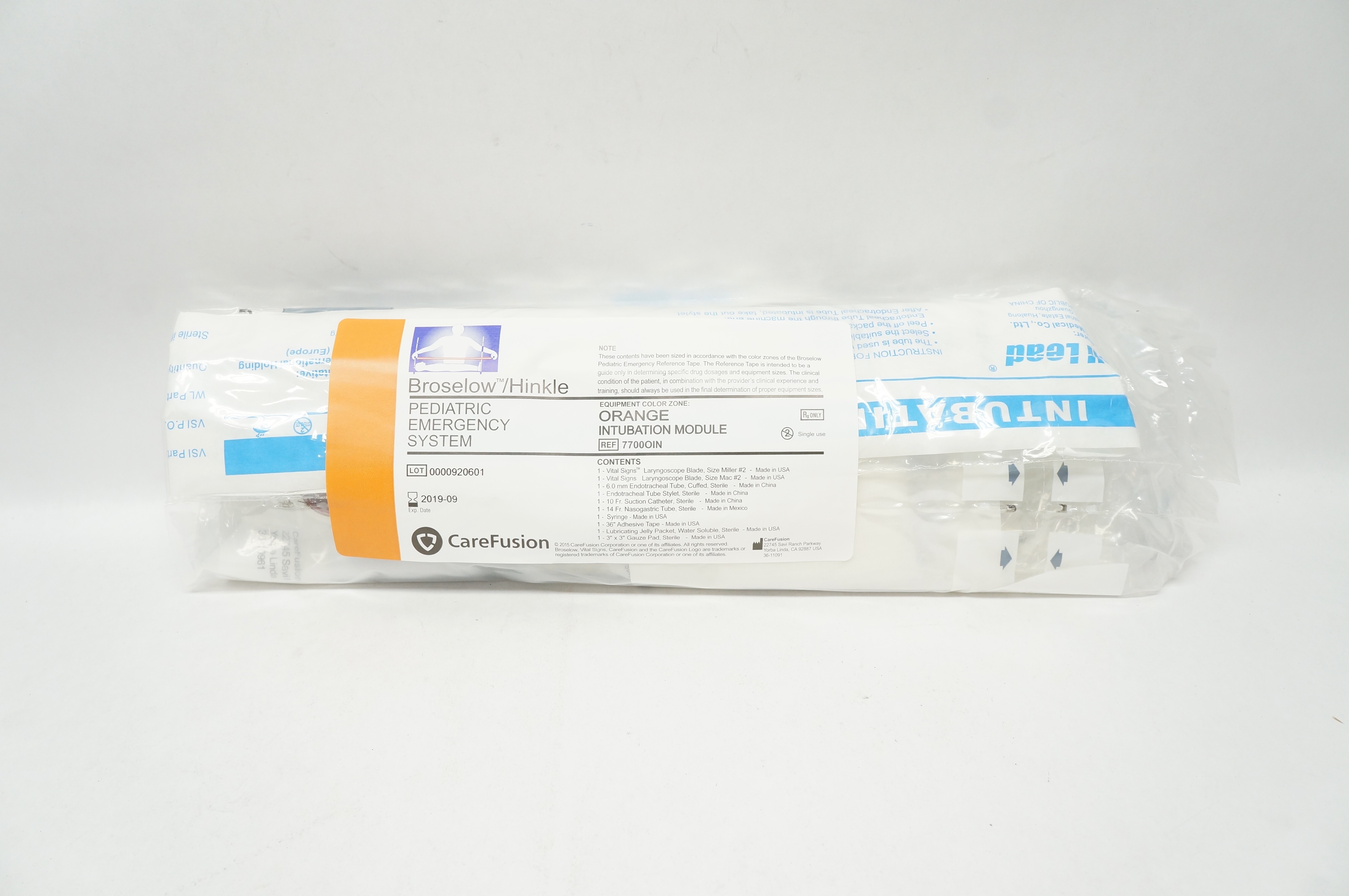 CareFusion 7700OIN Broselow/Hinkle Intubation Module Orange (x)