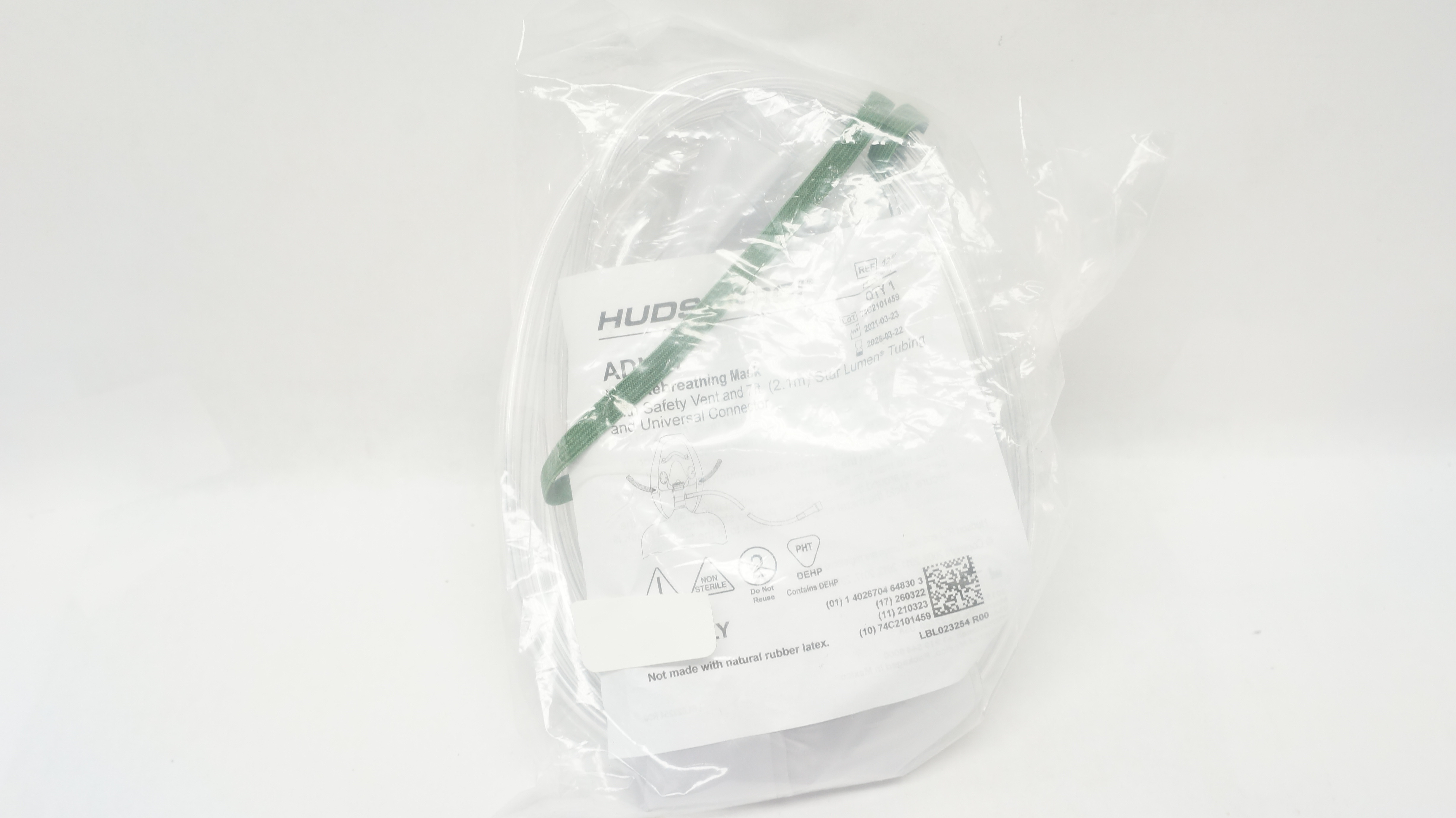 Hudson RCI 1935 Adult Non-Rebreathing Oxygen Mask With Safety Vent