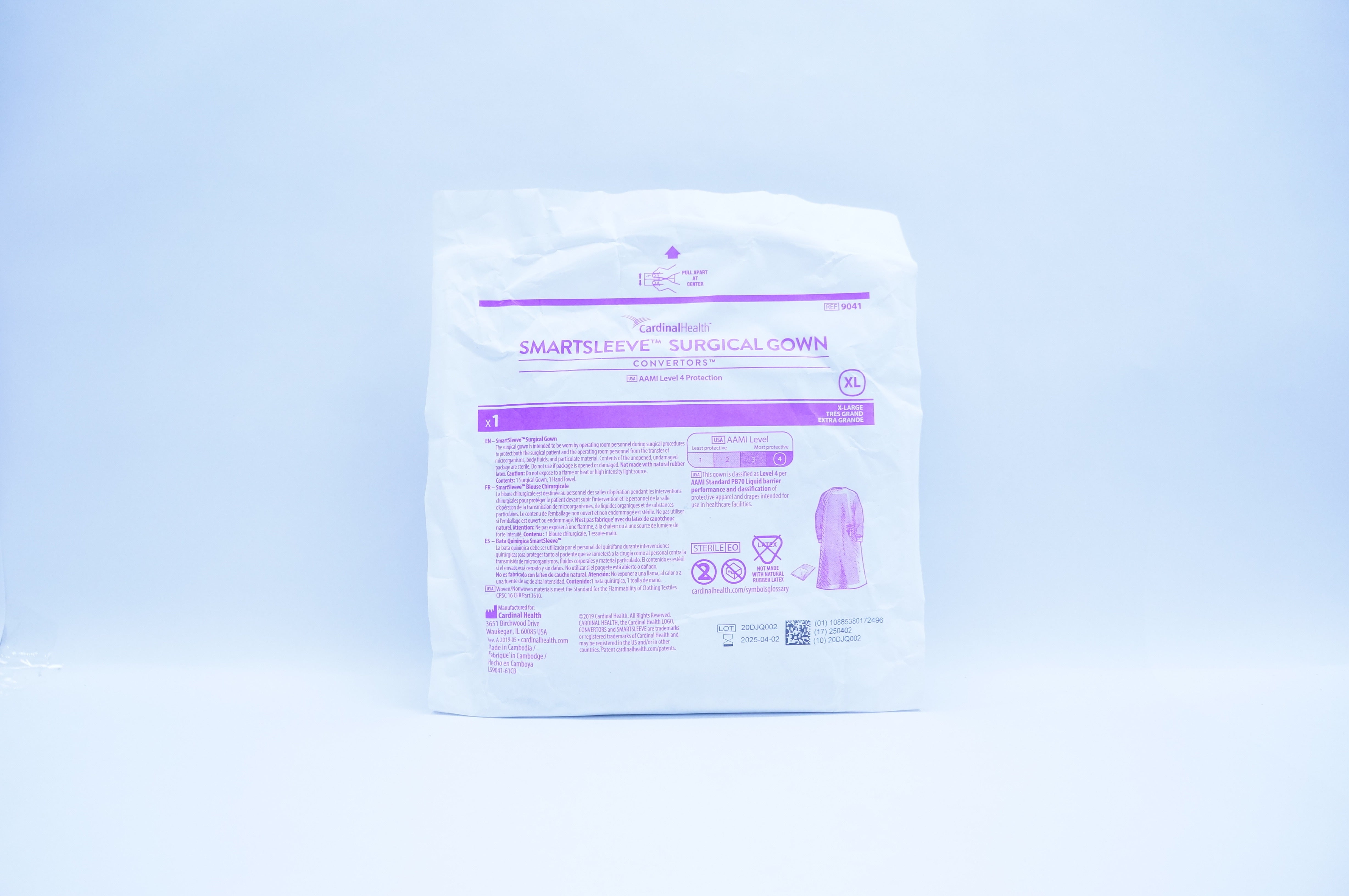 Cardinal Health 9041 Convertors SmartSleeve Surgical Gown Level 4 XL