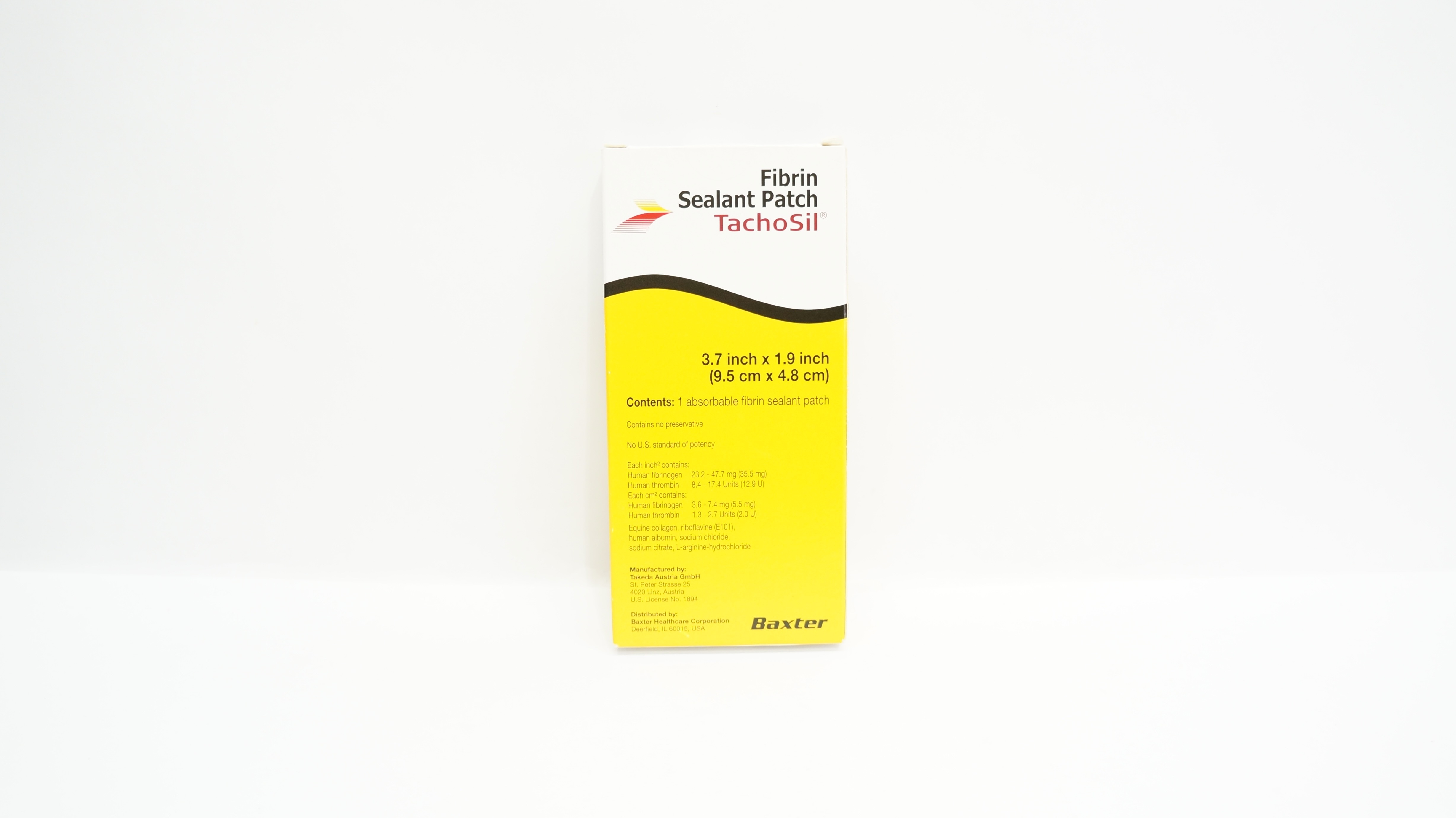 Baxter 1144922 Absorbable Fibrin Sealant Patch TachoSil 3.7inch x 1.9inch (x)