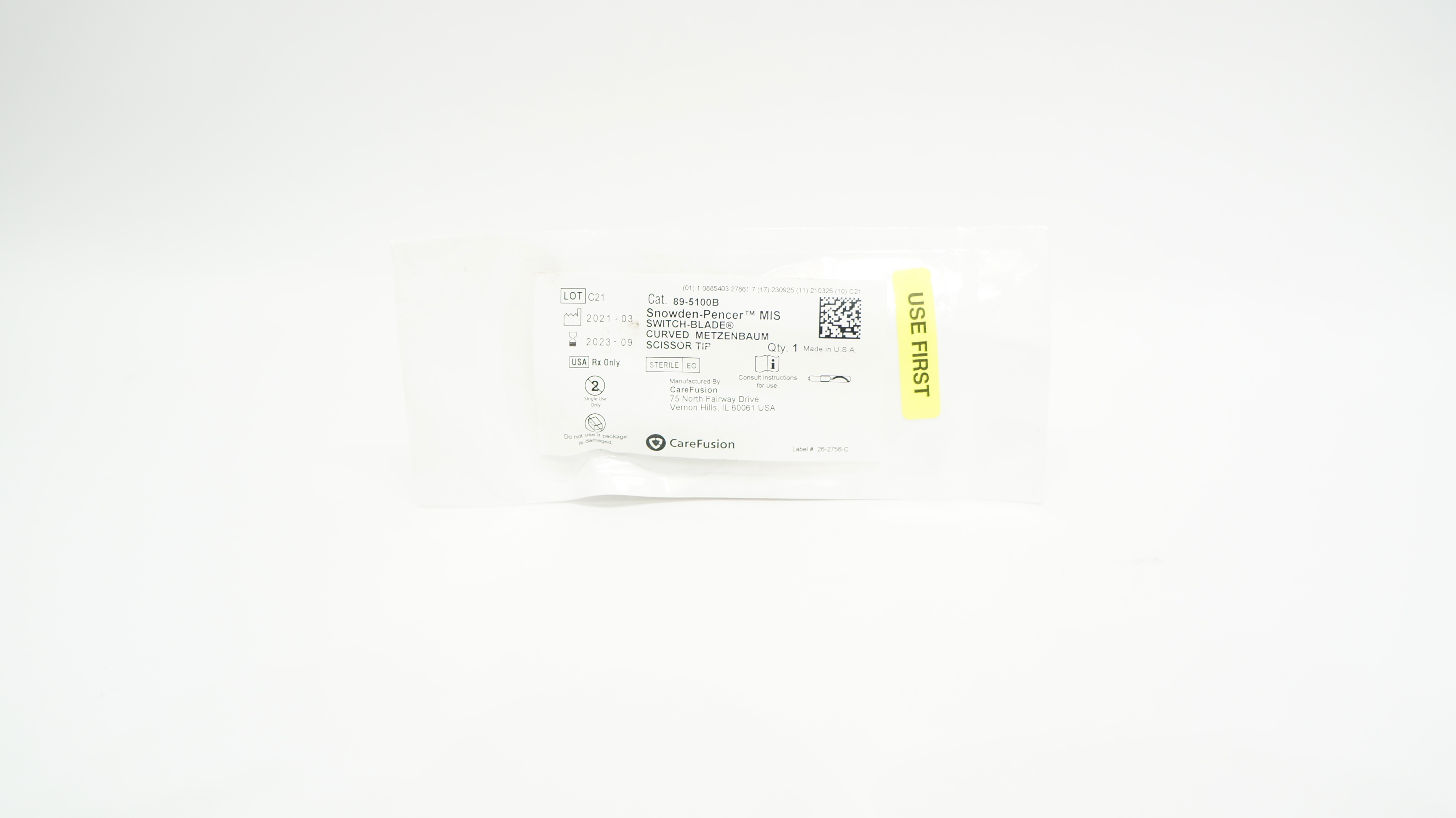 CareFusion 89-5100B Snowden-Pencer Switch-Blade Curv Metzenbaum Scissor Tip (x)