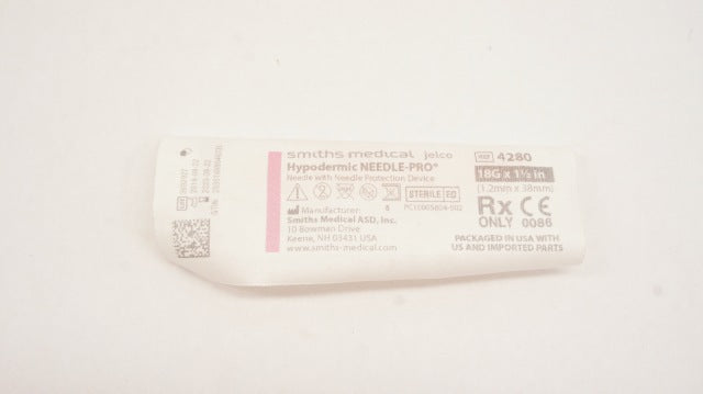 Smiths Medical 4280 Hypodermic Ndle-Pro Ndle Protection Device 18G x 1-1/2 inch
