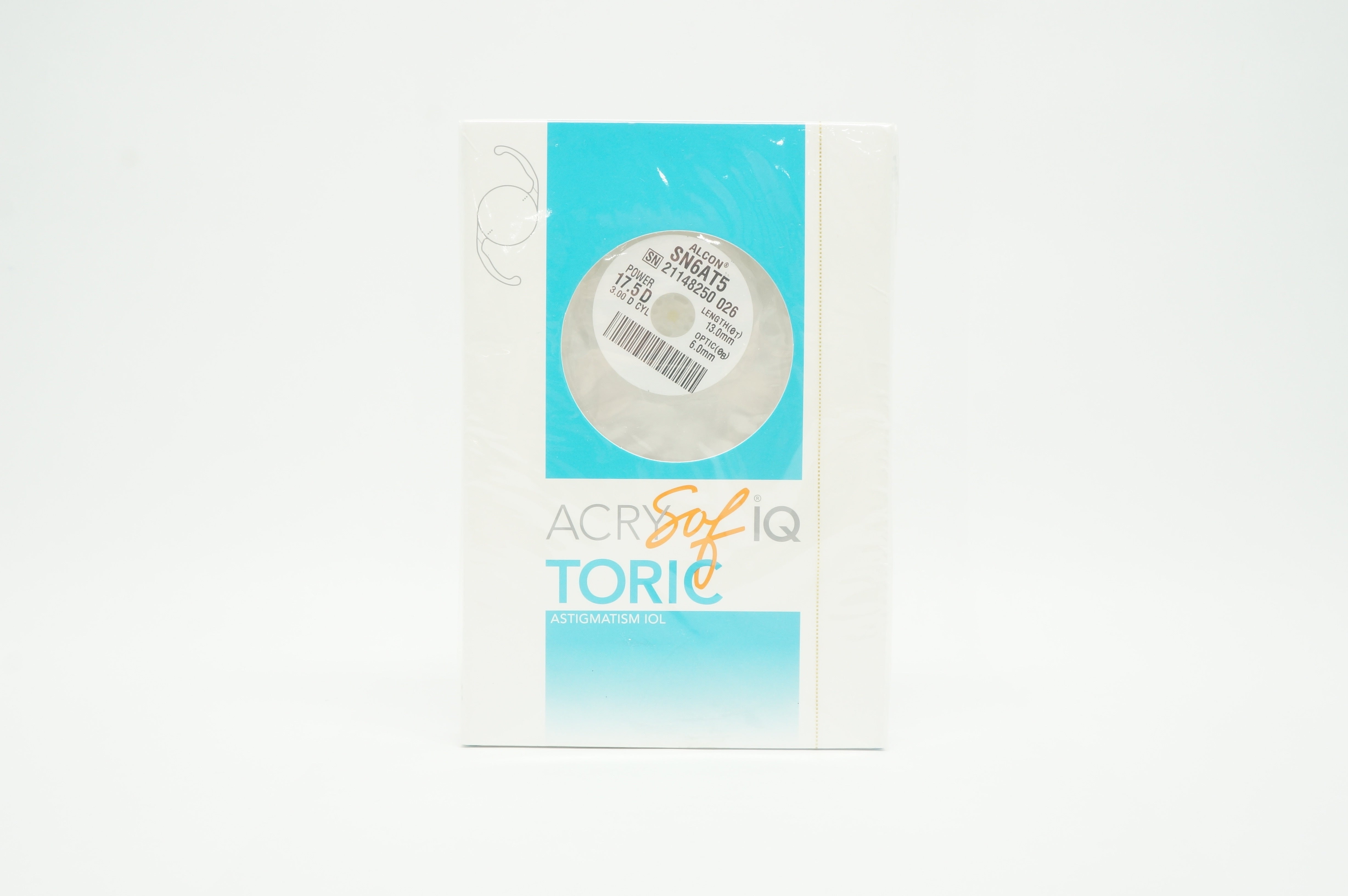 AcrySof IQ SN6AT5 Alcon Toric Astigmatism IOL 17.5D x 13.0 mm (x)