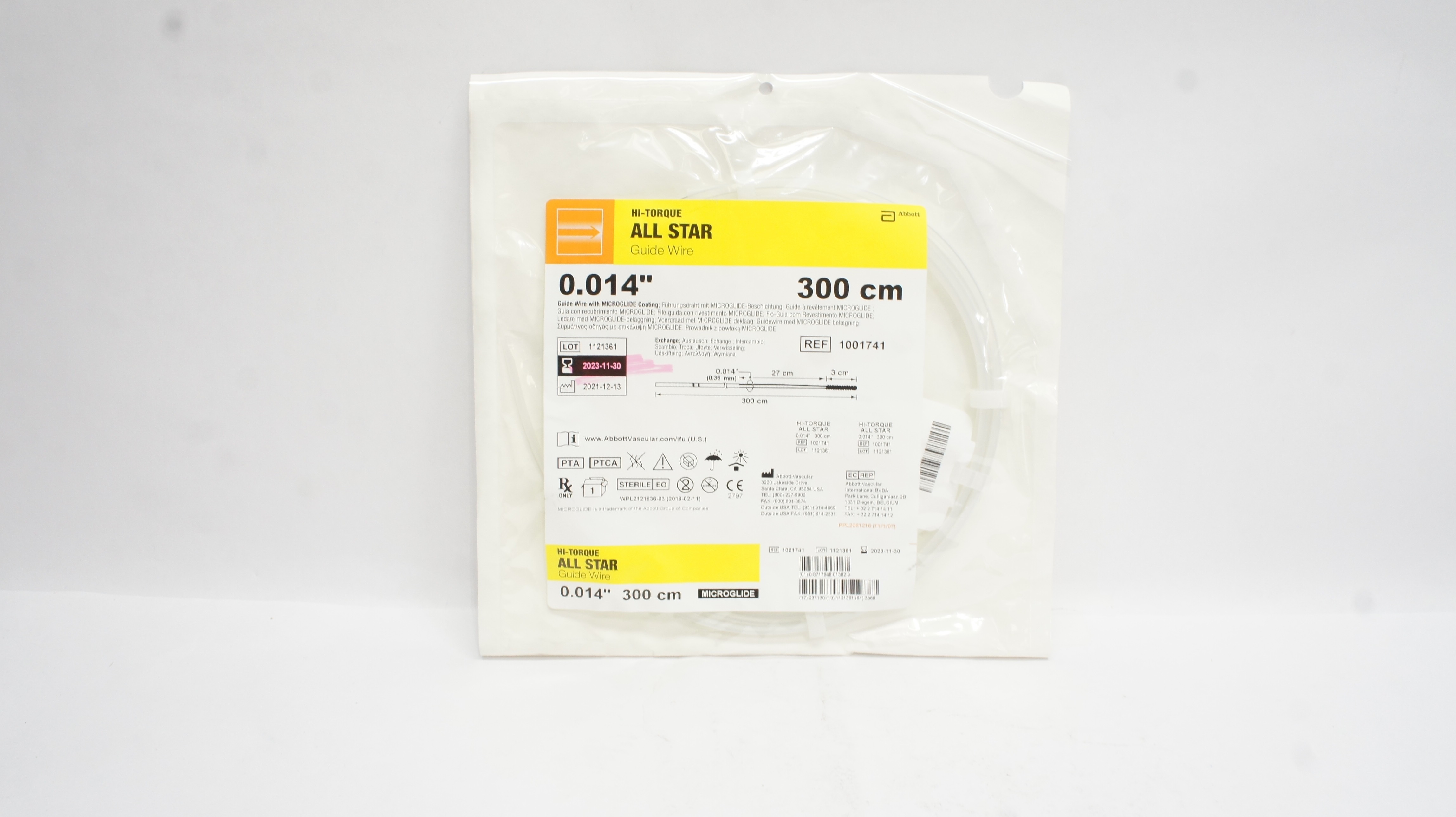 Abbott 1001741 Hi-Torque All Star Guide Wire 0.014in. x 300cm (x)