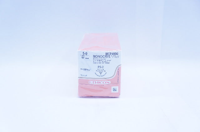 Ethicon MCP495G 5-0 Monocryl Plus Antibacterial, 18inch (x) - Box of 12