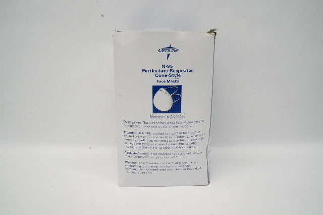 Medline NON24506 N95 Particulate Respirator, Cone-Style Face Masks - Box of 15
