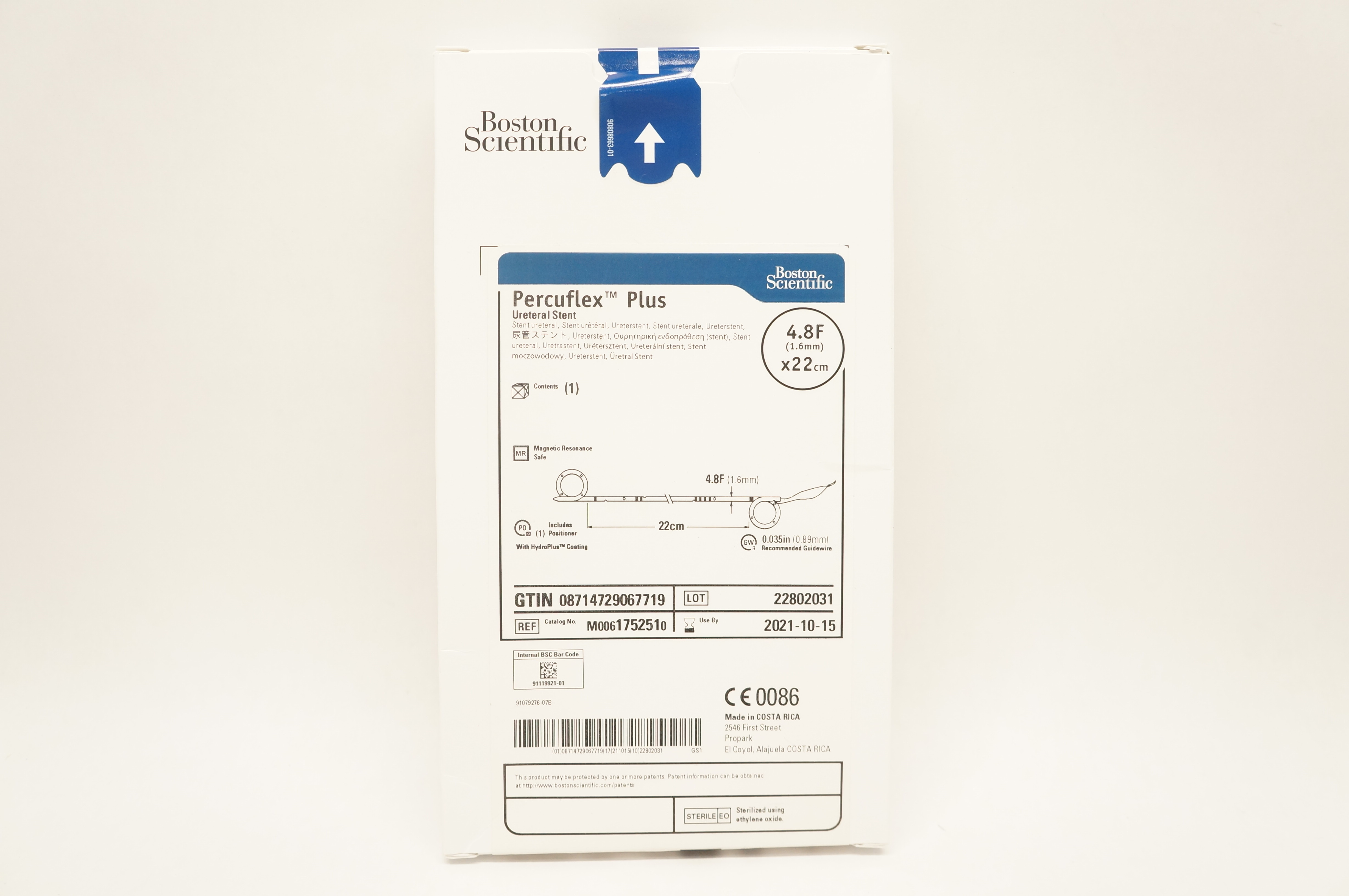 Boston Scientific 175251 Percuflex Plus Ureteral Stnt 4.8F x 22cm (x)