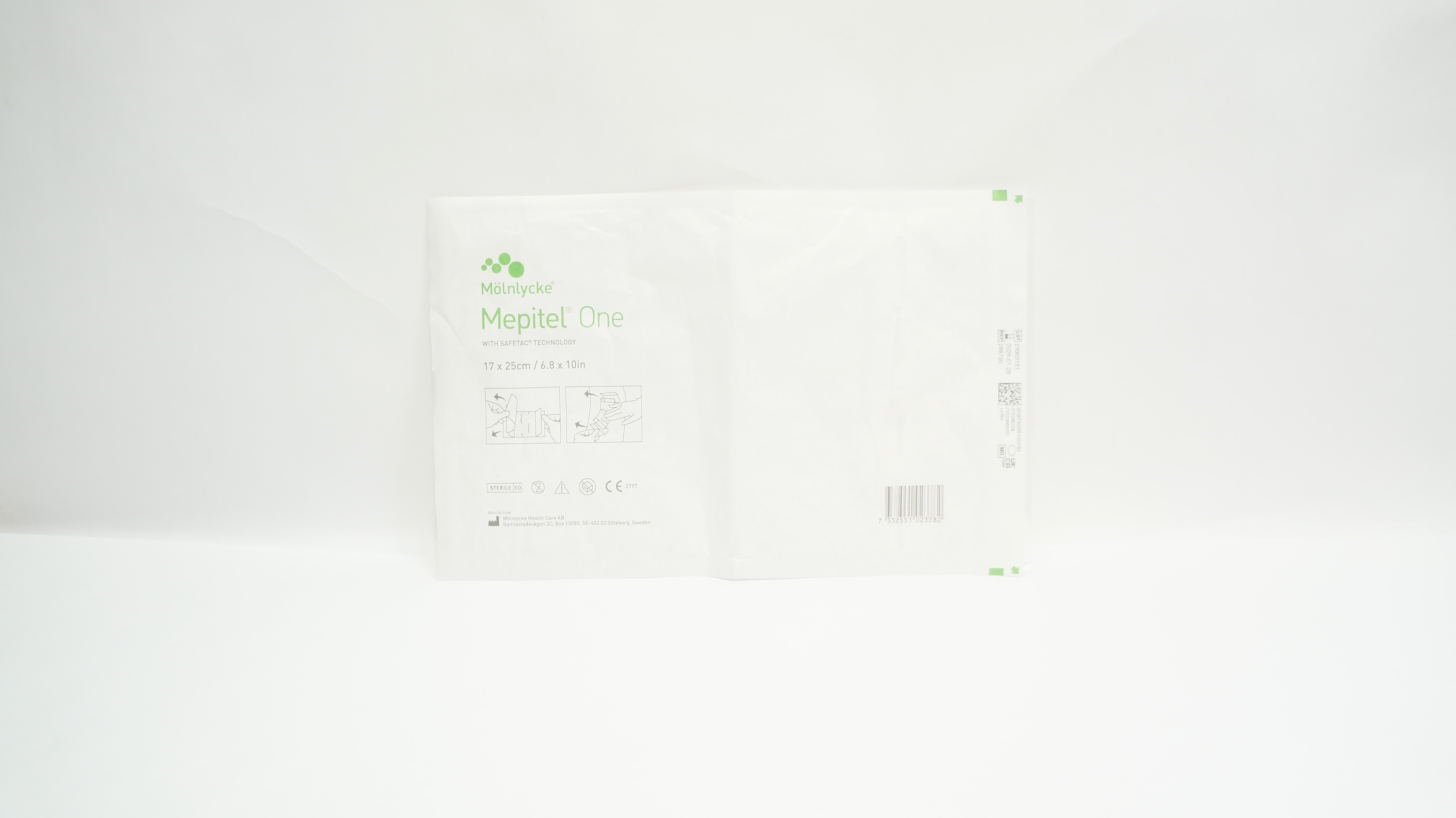 Molnlyke 289700 Mepitel One Soft Silicone Wound Contact Layer 6.8x10in