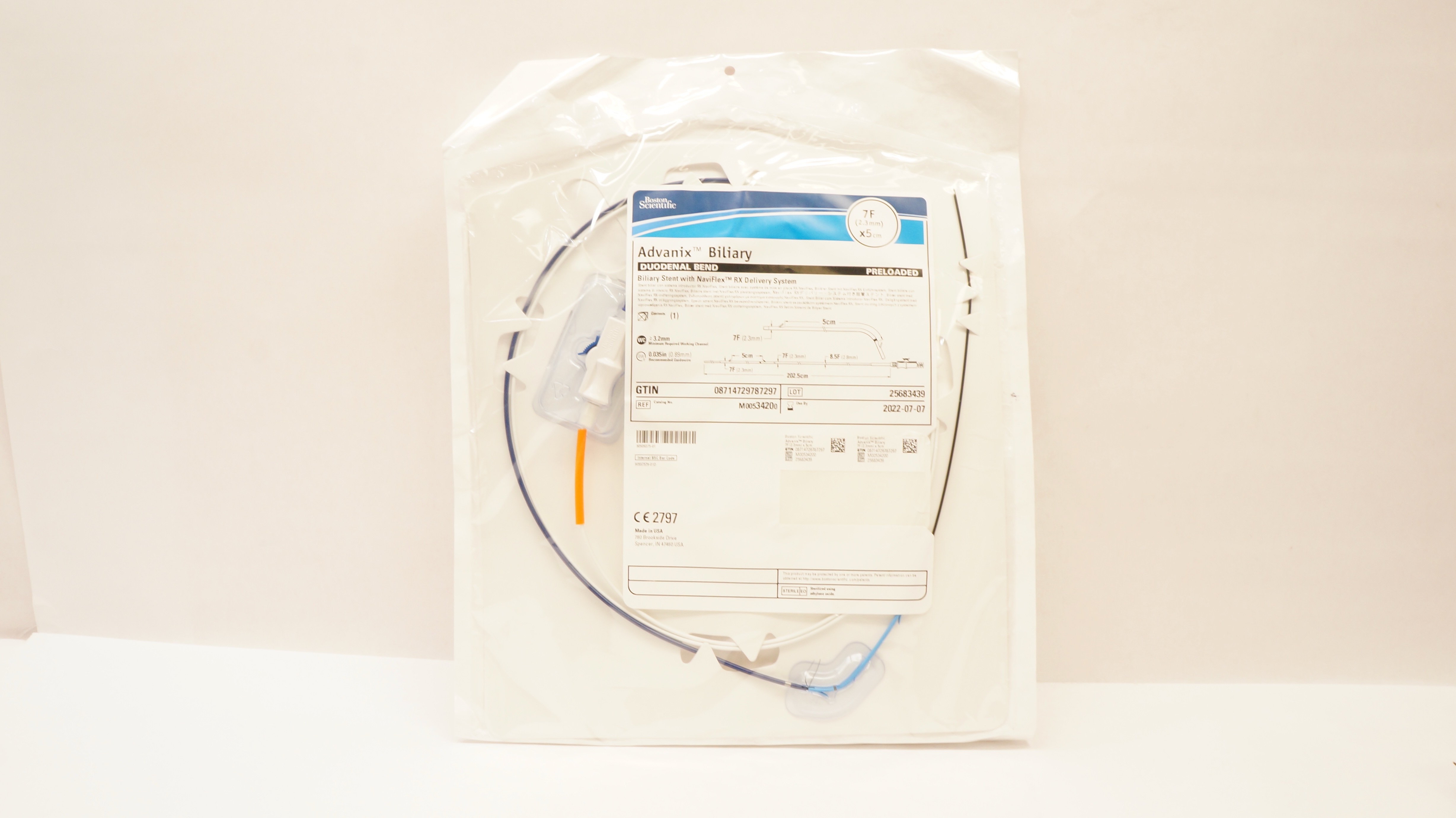 Boston Scientific M00534200 Advanix Biliary Duodenal Bend Stnt 7F x 5cm (x)