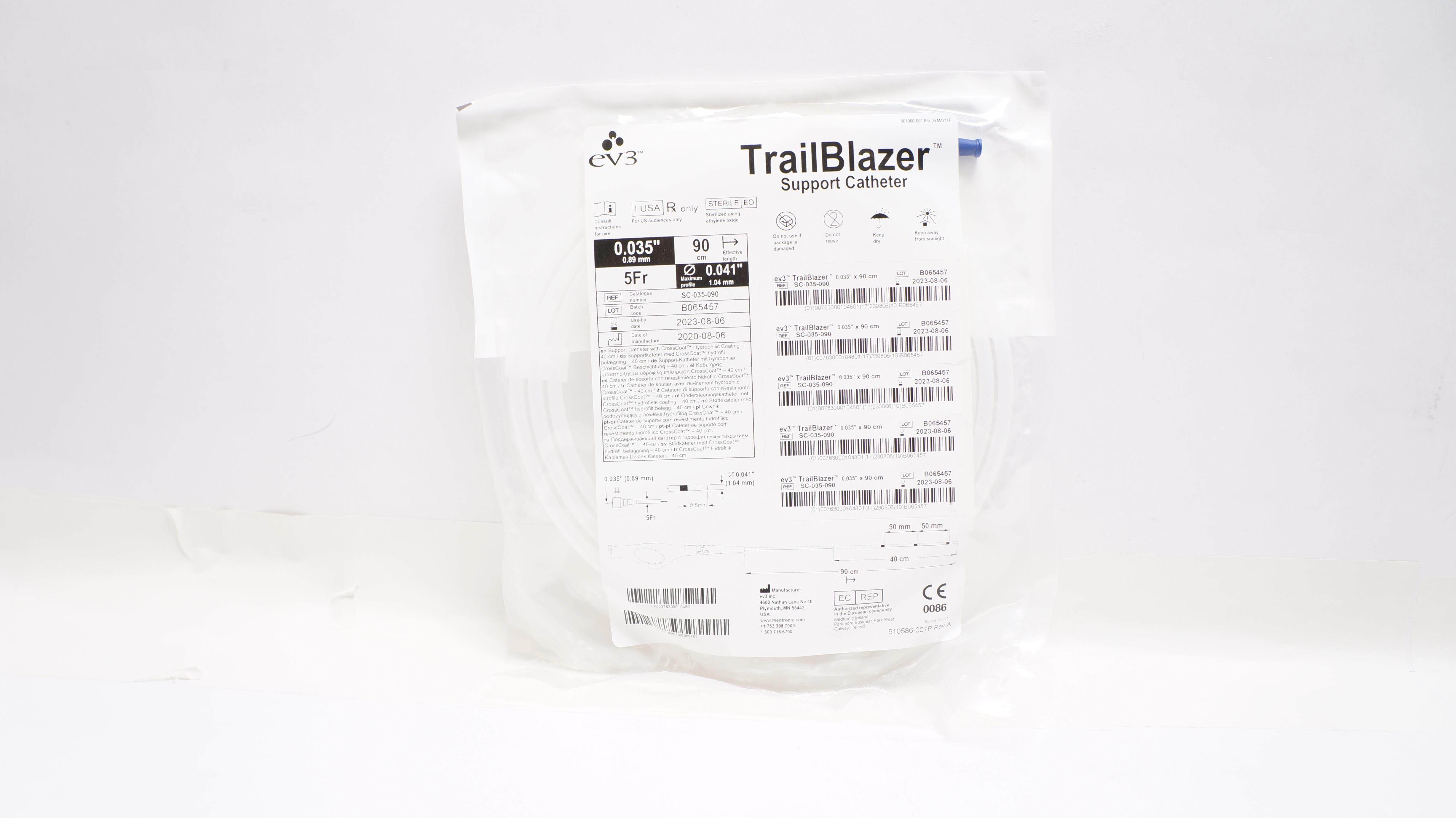 EV3 SC-035-090 TrailBlazer Support Cath. 0.035in. x 90cm (x)