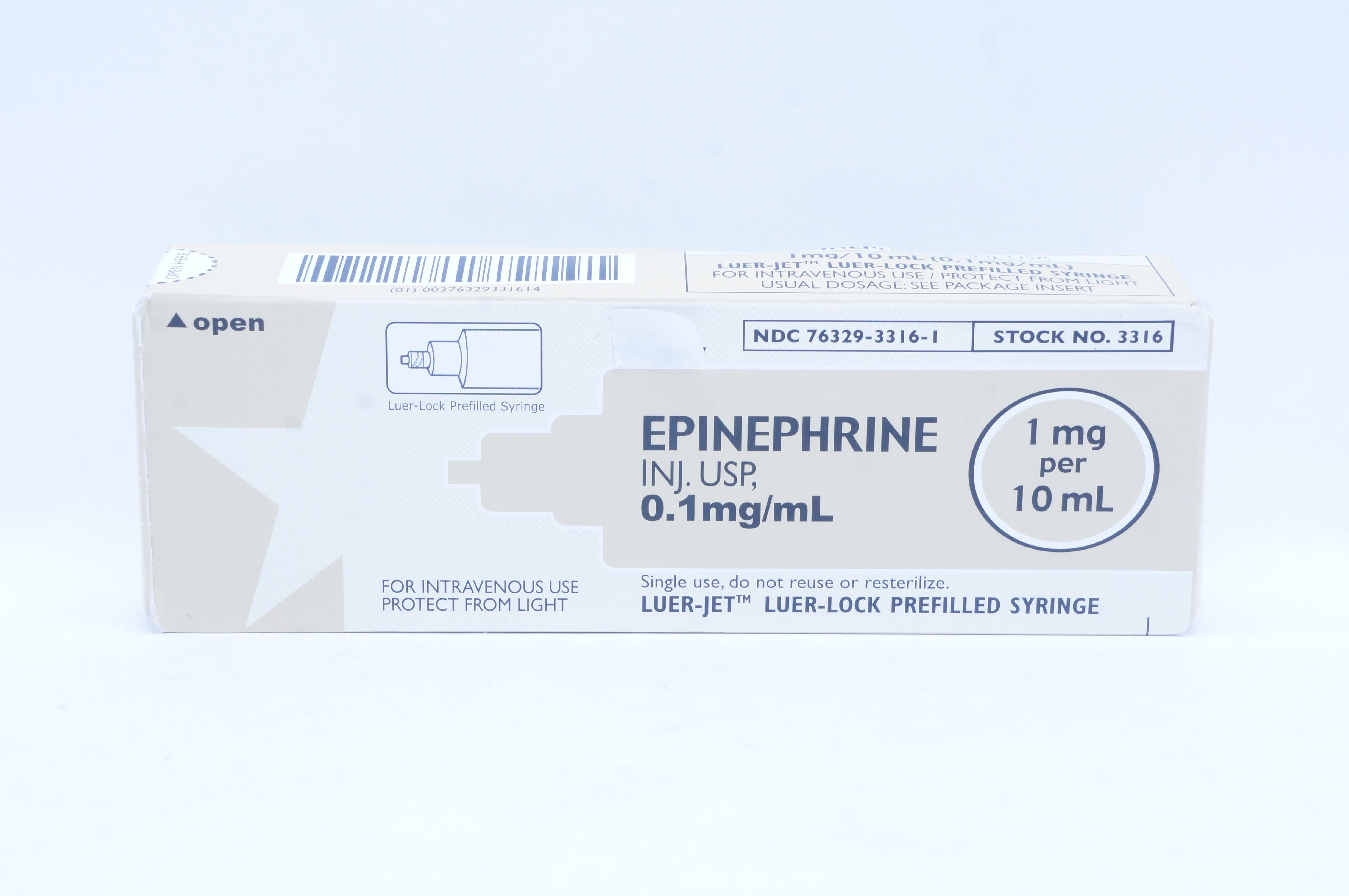 International Medication Systems 3316 EPINEPHRINE Injection USP 0.1mg/mL (x)