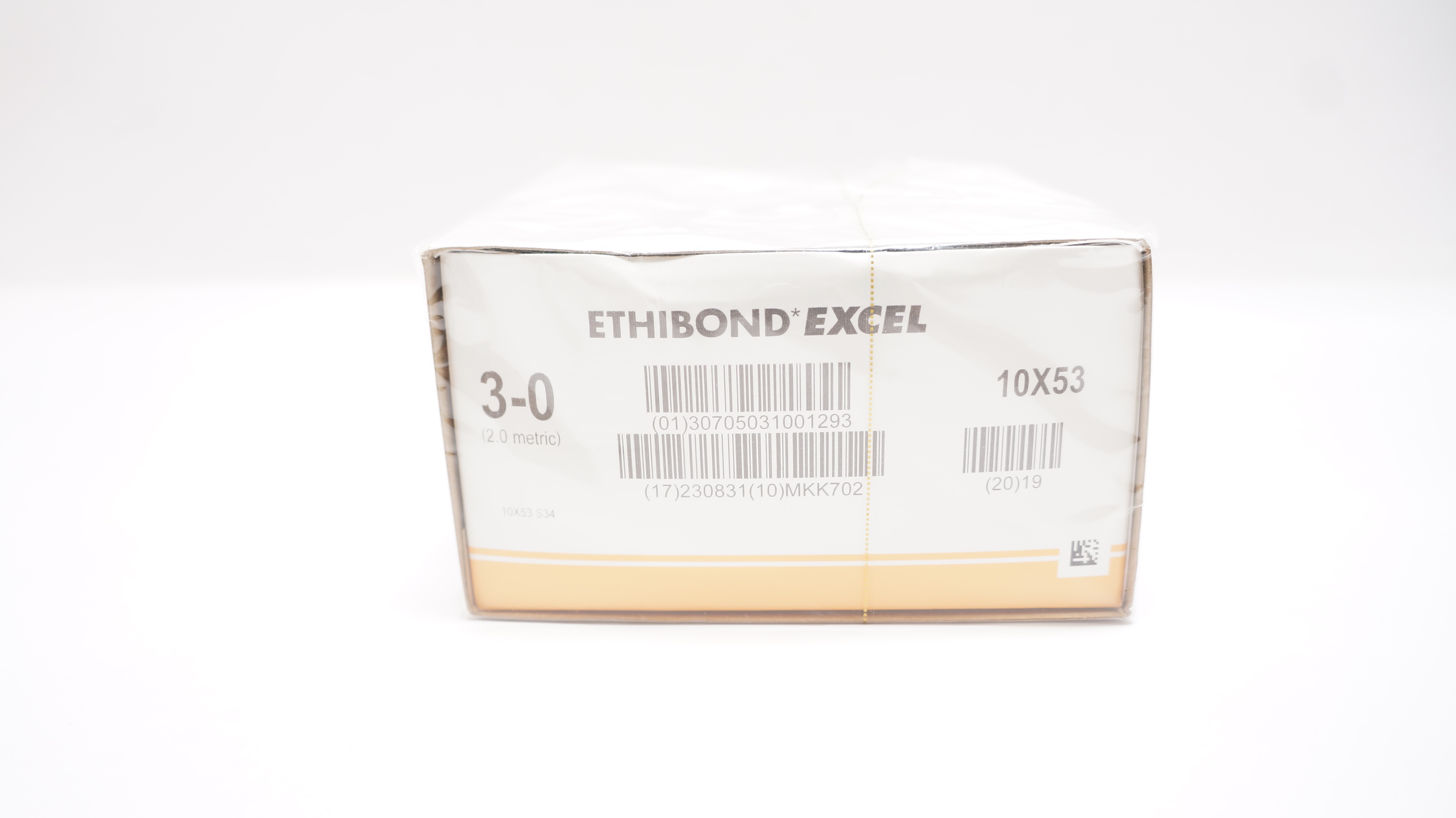 Ethicon 10X53 3-0 Ethibond Excel, V-5, 17mm 1/2c Tapercut, 30 inch (x)-Box of 12