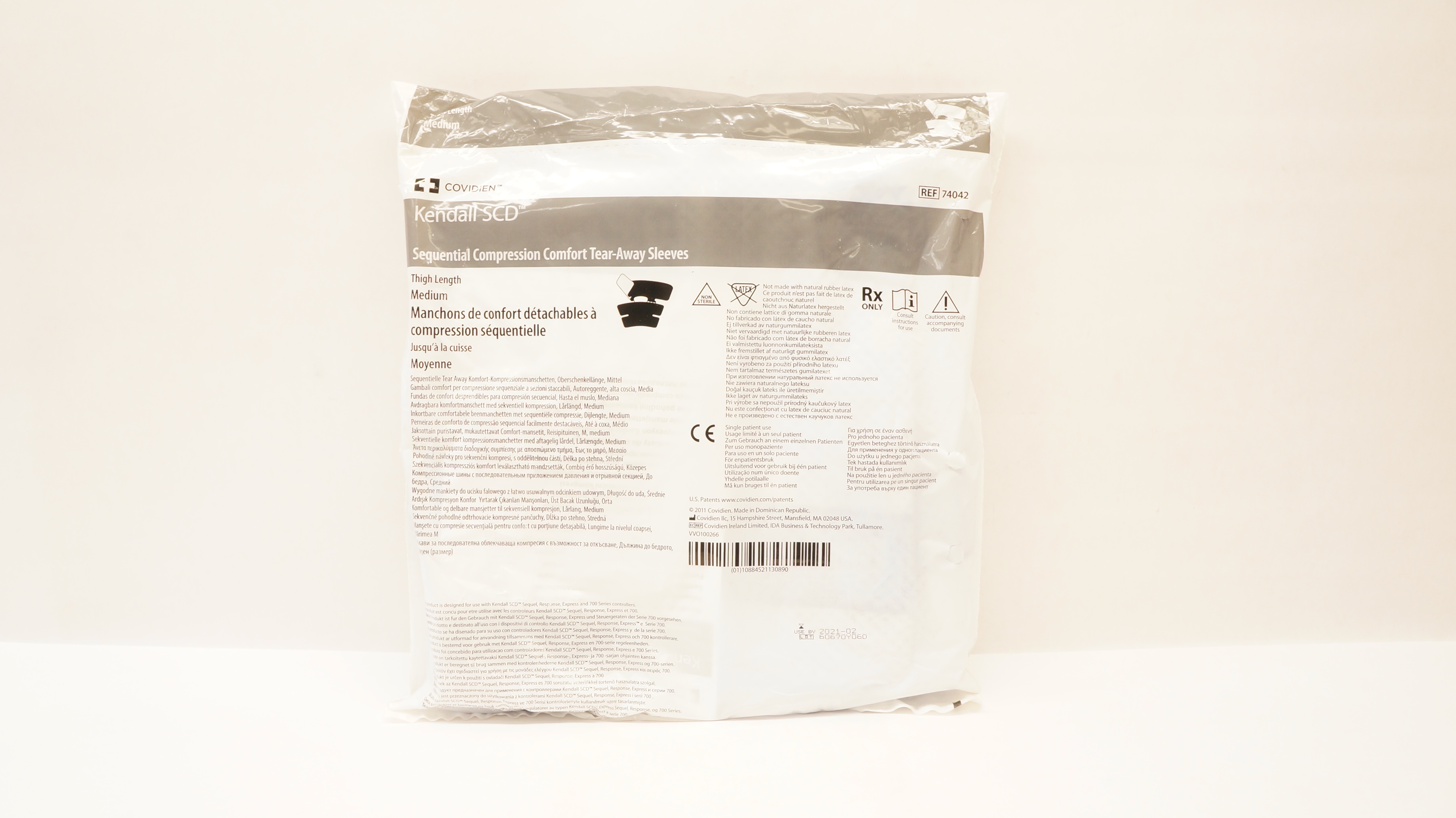 Covidien 74042 Sequential Compression Comfort Tear-Away Sleeves, Medium (x)