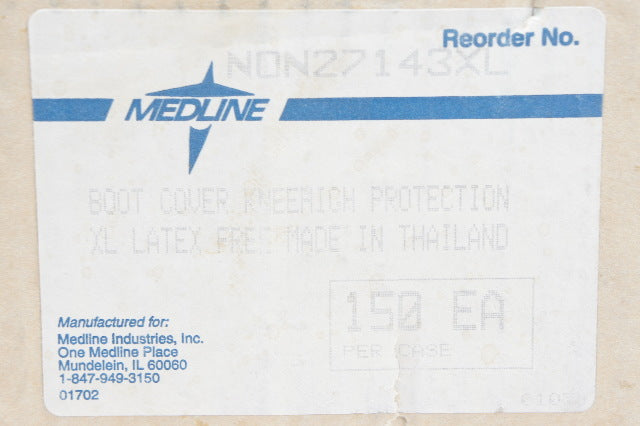Medline NON27143XL Boot Cover Knee High Protection, Size XL - Case of 150