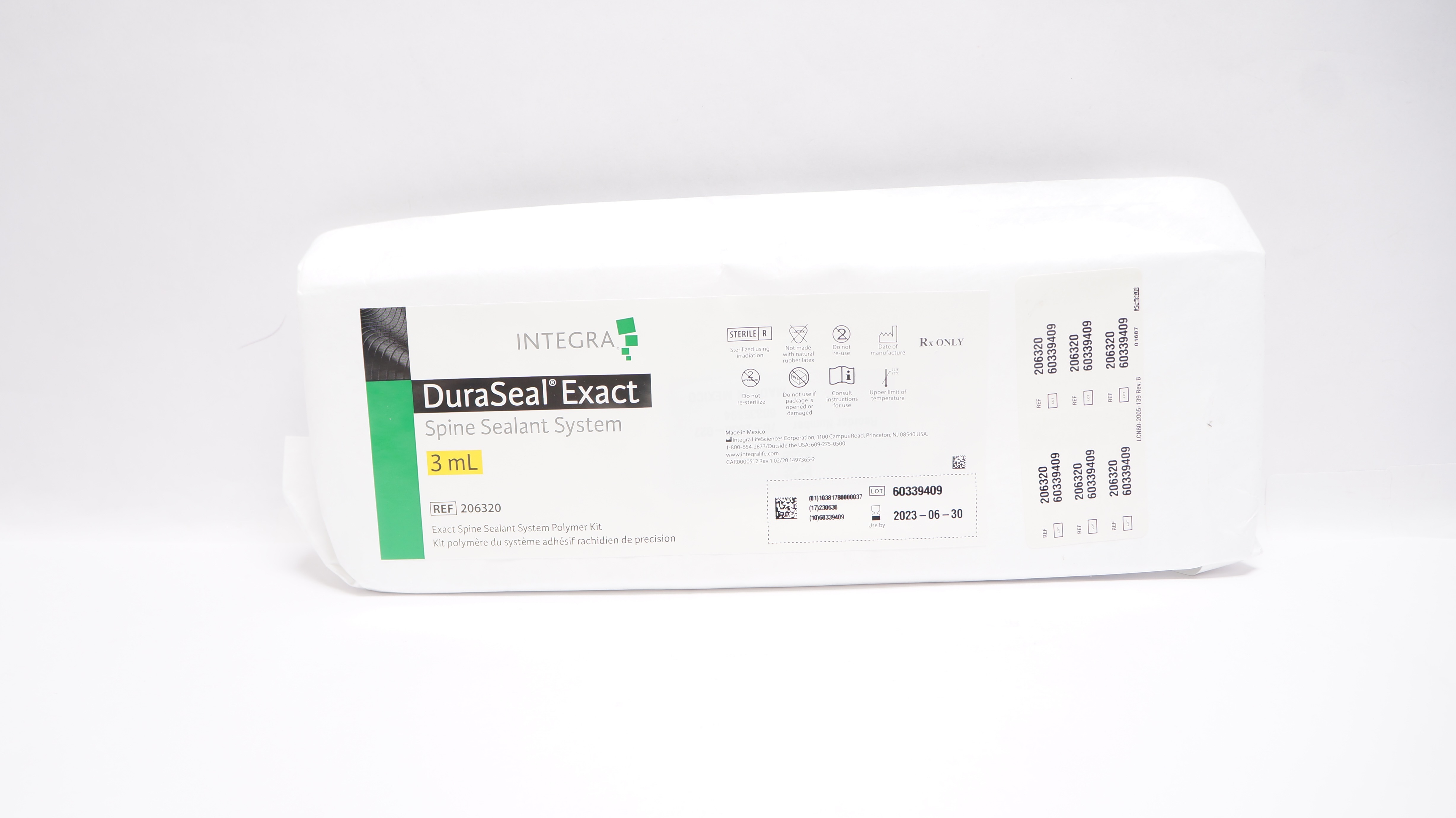 Integra 206320 DuraSeal Exact Spine Sealant System Polymer Kit 3mL (x)