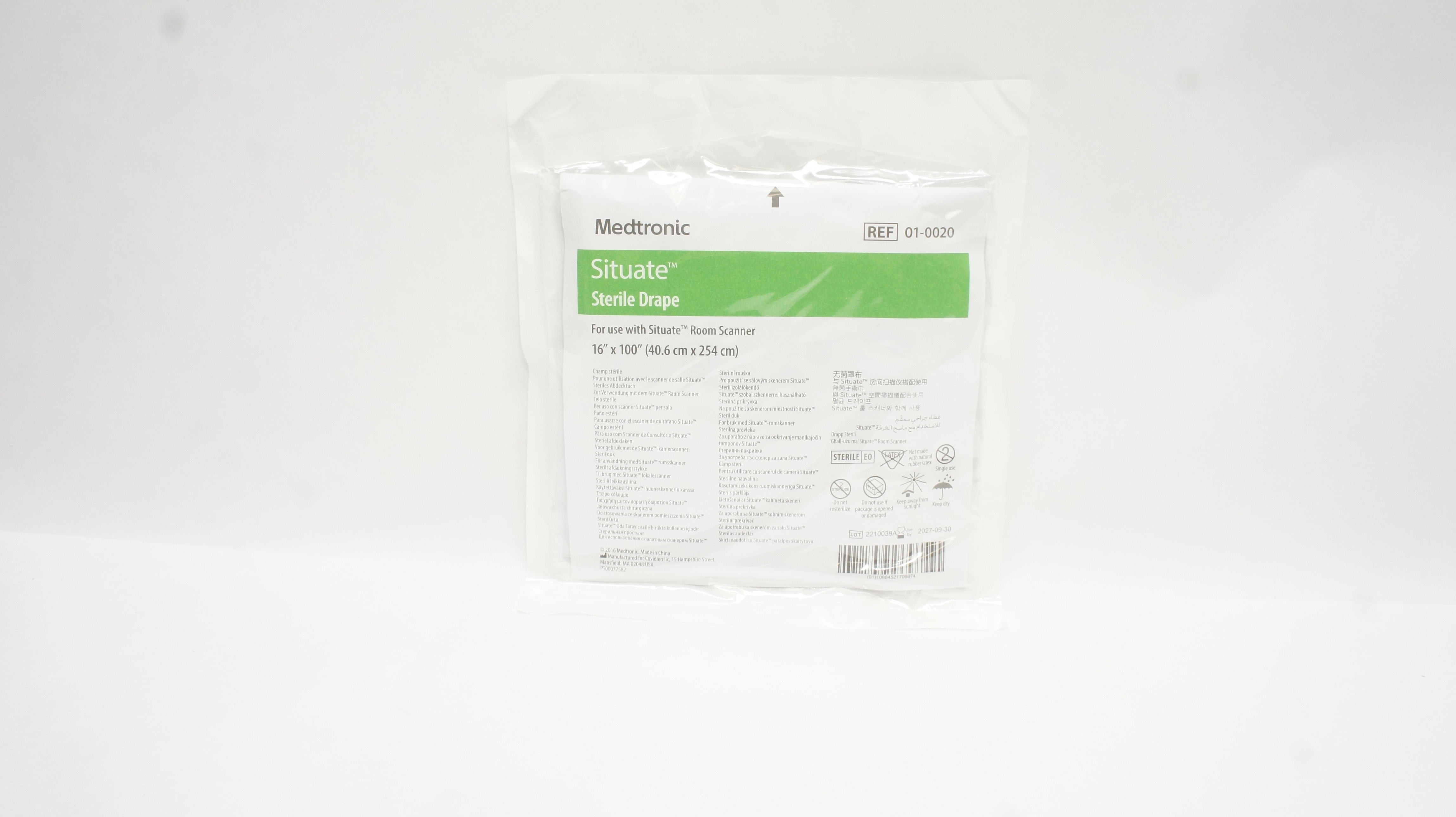 Medtronic 01-0020 Situate Drape For Use w/Situate Room Scanner 16 x 100inch