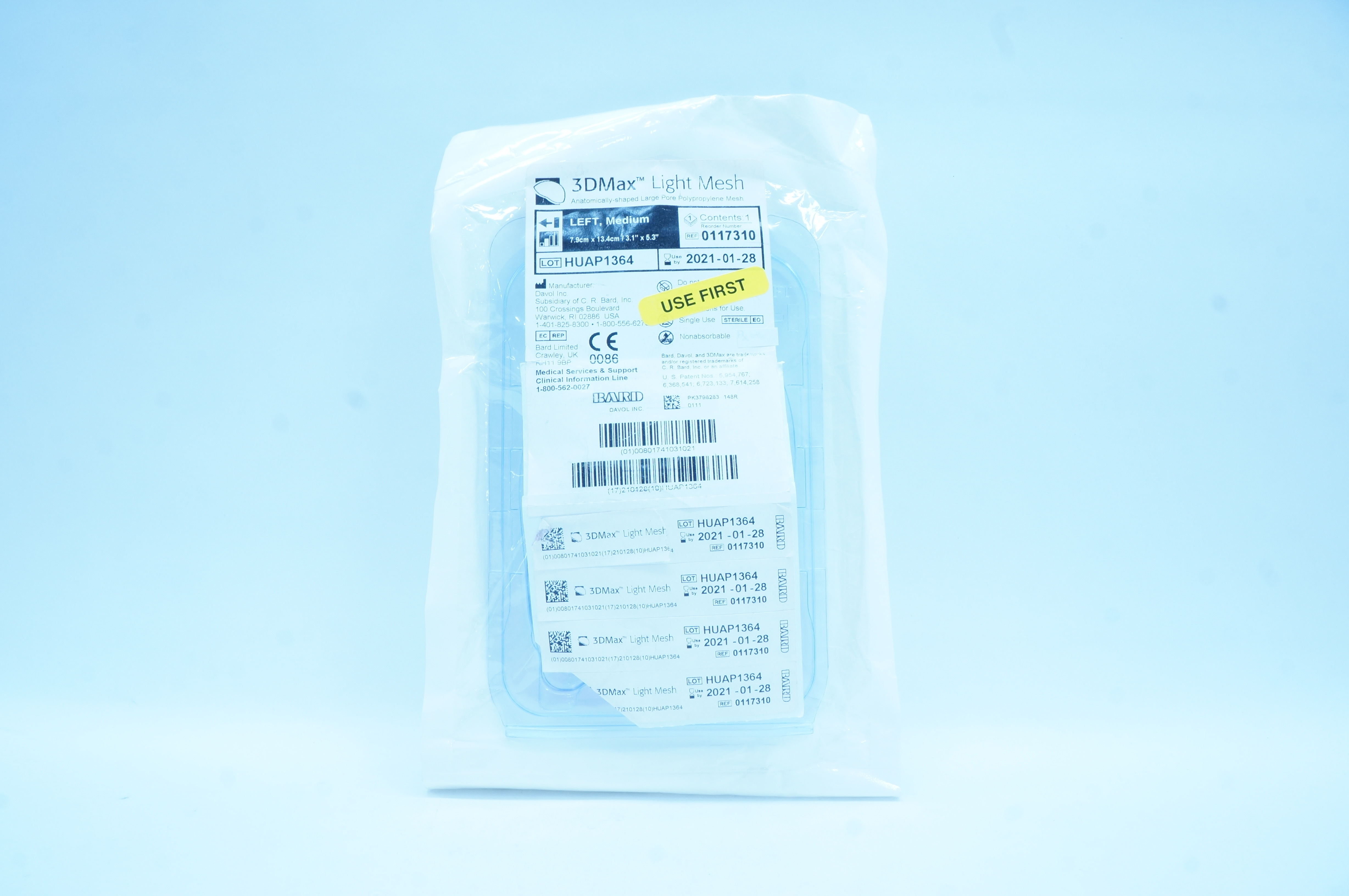 Bard 0117310 3DMax Light Mesh Left, Medium 3.1 inch x 5.3 inch (x)