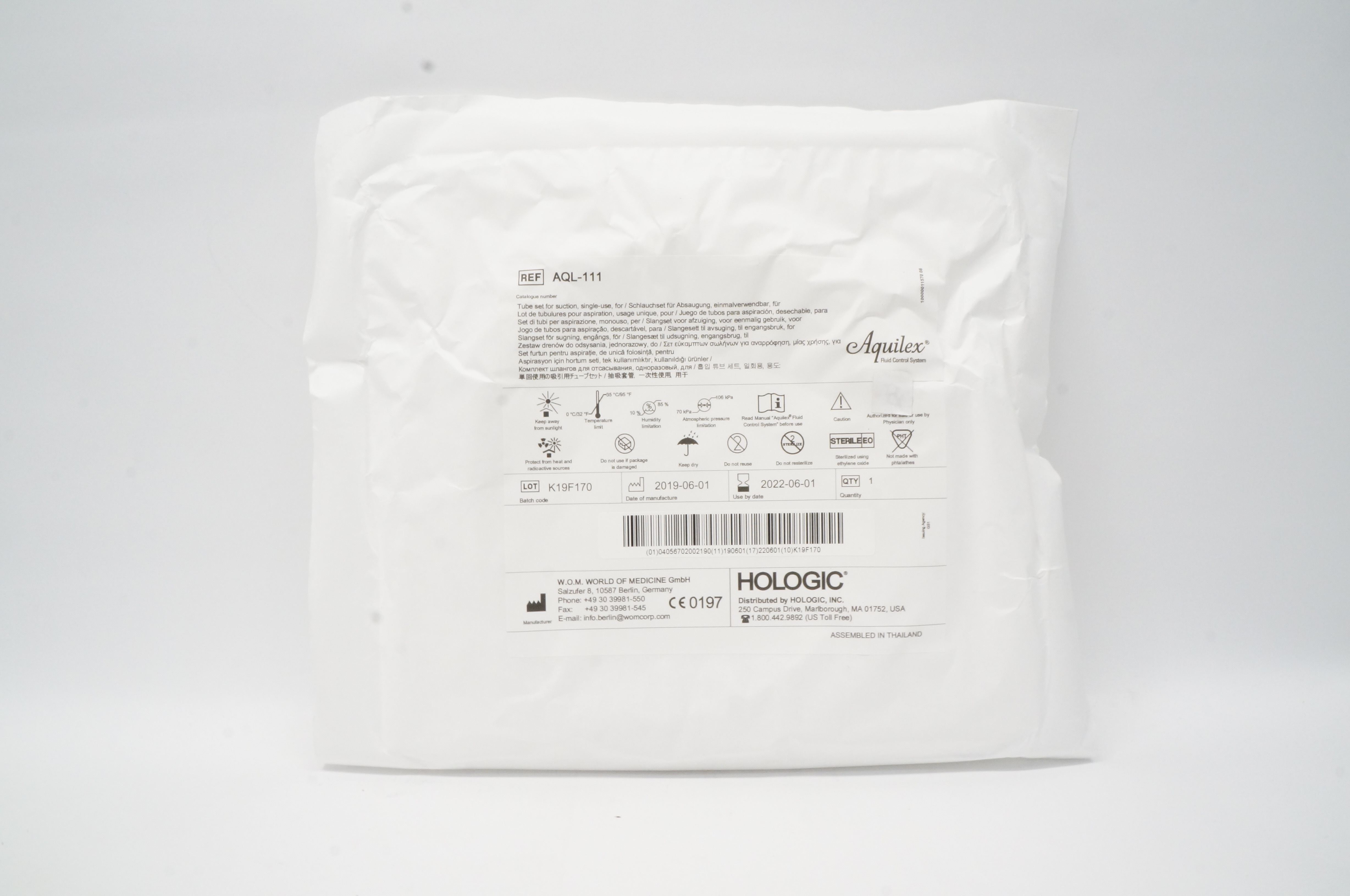 W.O.M. AQL-111 Tube Set For Suction