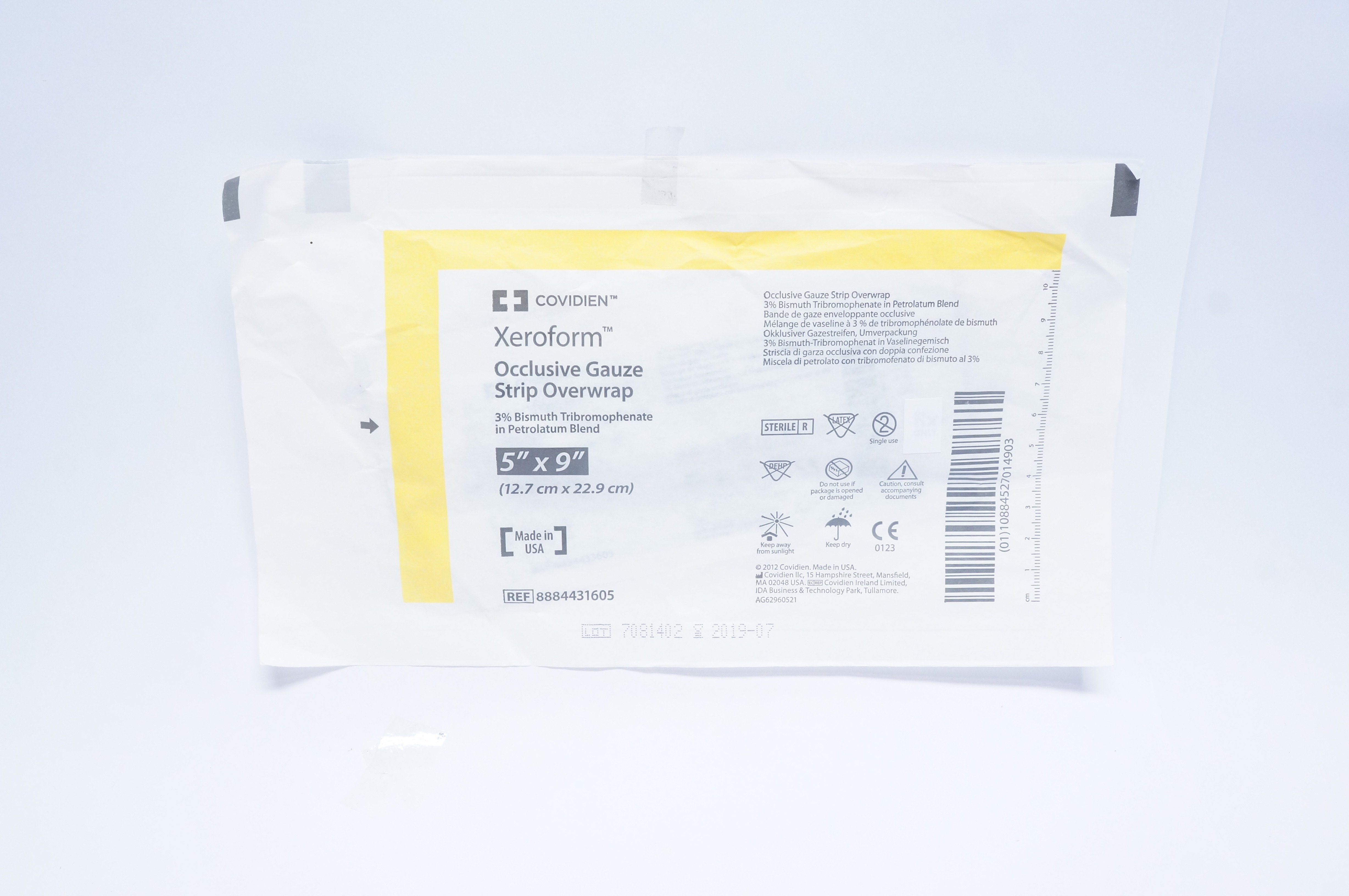 Covidien 8884431605 Xeroform Occlusive Gauze Strip Overwrap 5inch x 9inch (x)