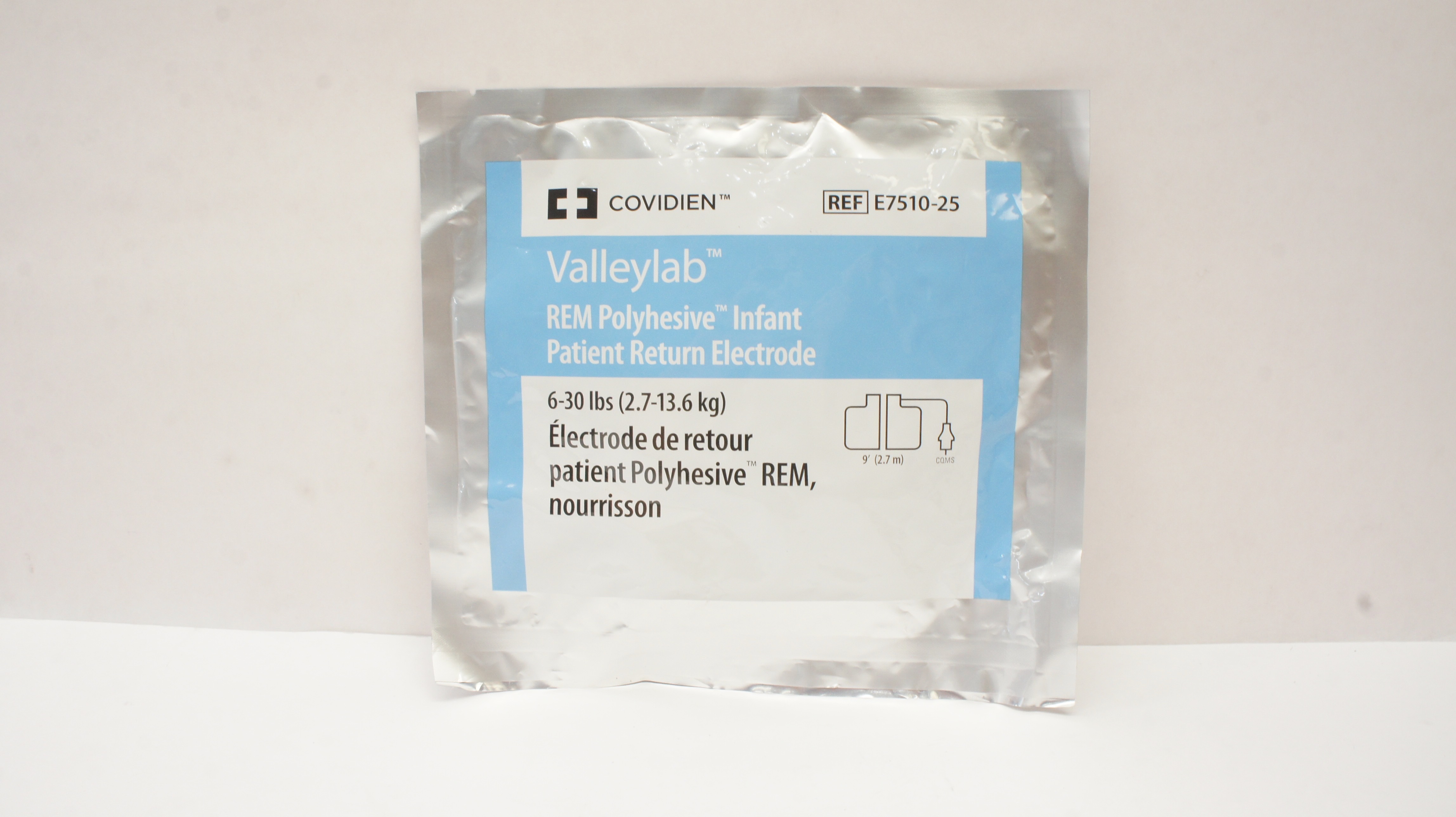 Covidien E7510-25 Valleylab REM Polyhesive Infant Electrode 6-30lbs (x)