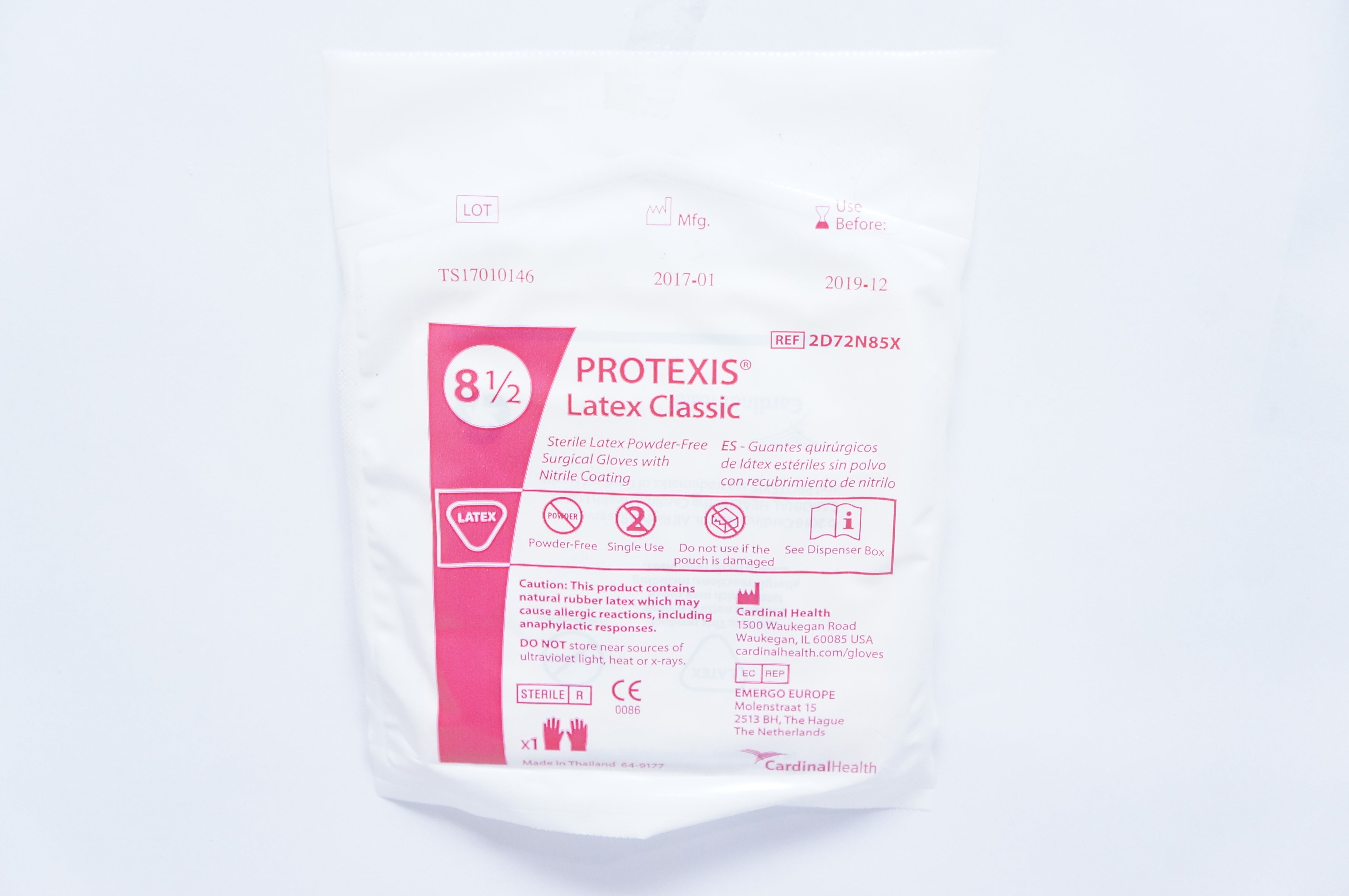 Cardinal Health 2D72N85X PROTEXIS Latex Classic Powder-Free 8-1/2 (x)