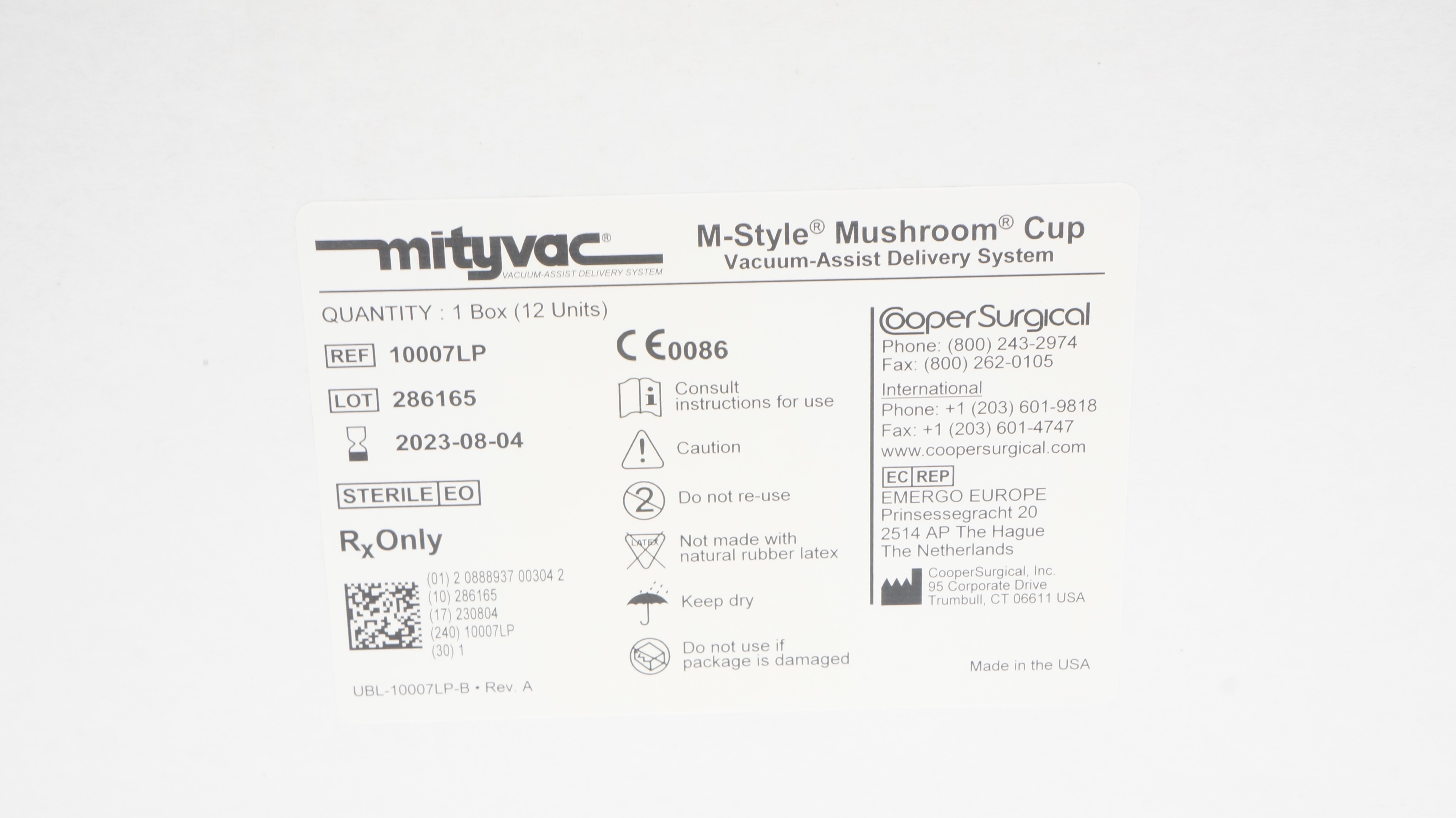 Cooper Surgical 10007LP M-Style Vacuum-Assist Delivery System(x) - Box of 12