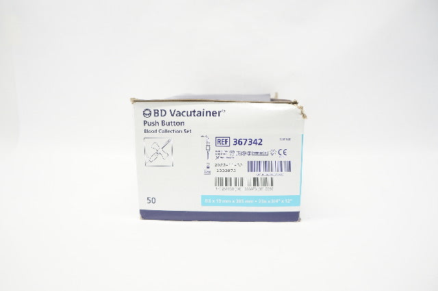 BD 367342 Push Button Blood Collection Set 23G x 3/4inch x 12inch - Box of 10