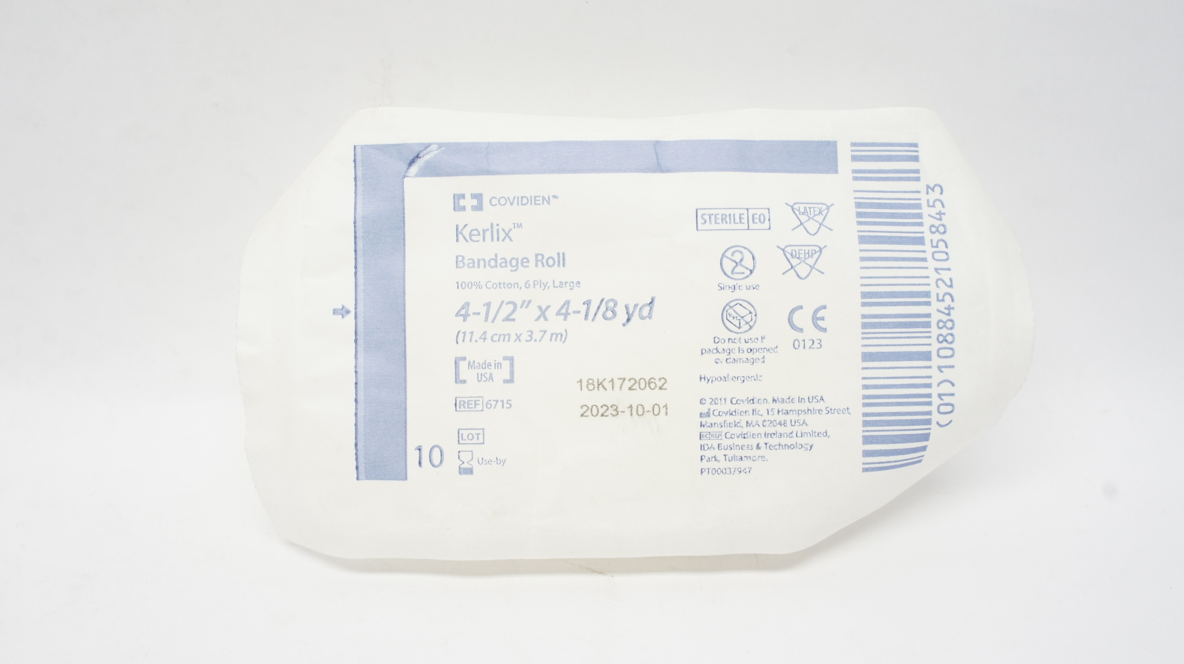 Covidien 6715 Kerlix Bandage Roll 6-Ply, Large, 4-1/2 inch x 4-1/8 yd