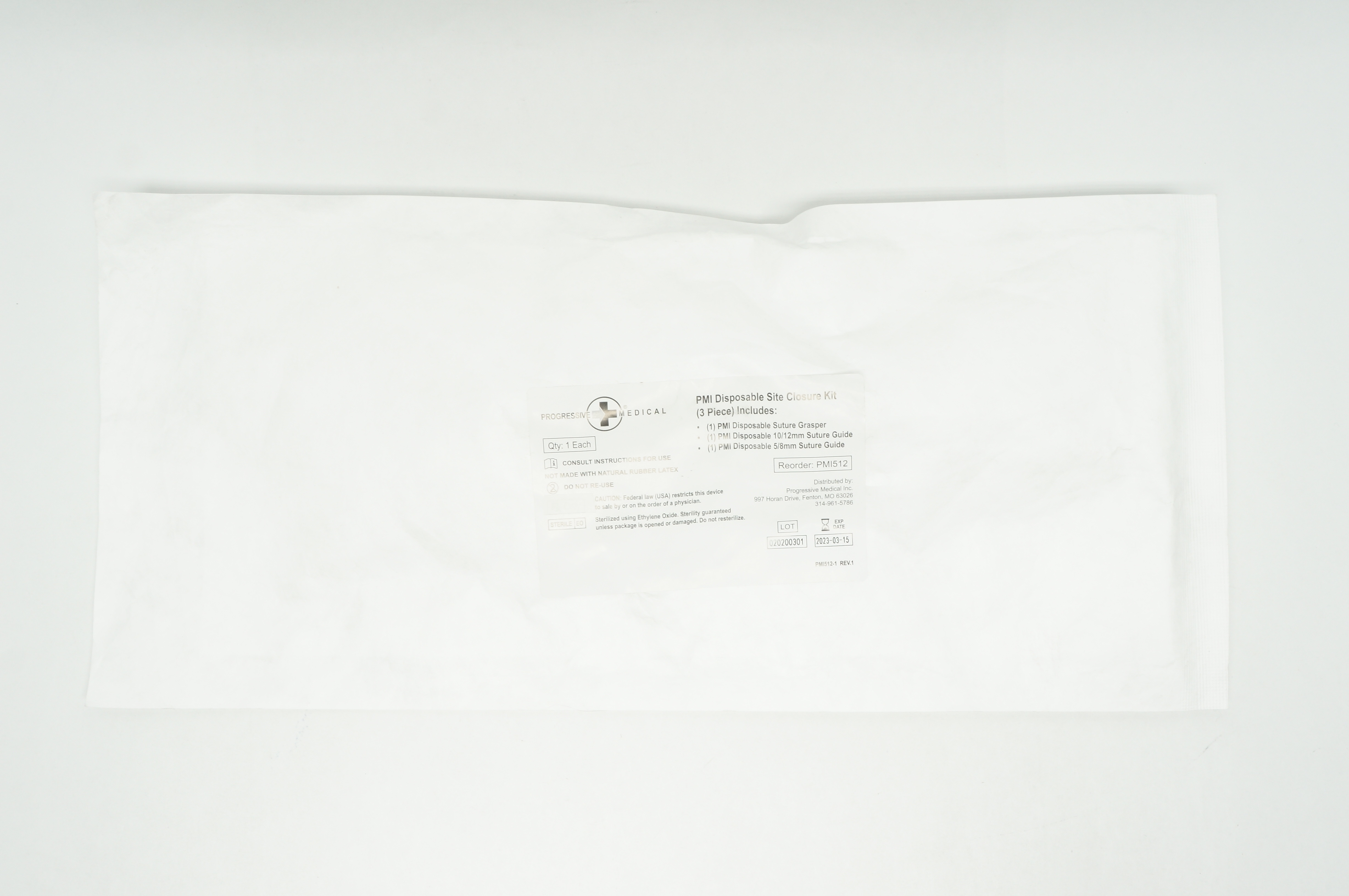 Progressive Medical PMI512 PMI Disposable Site Closure Kit