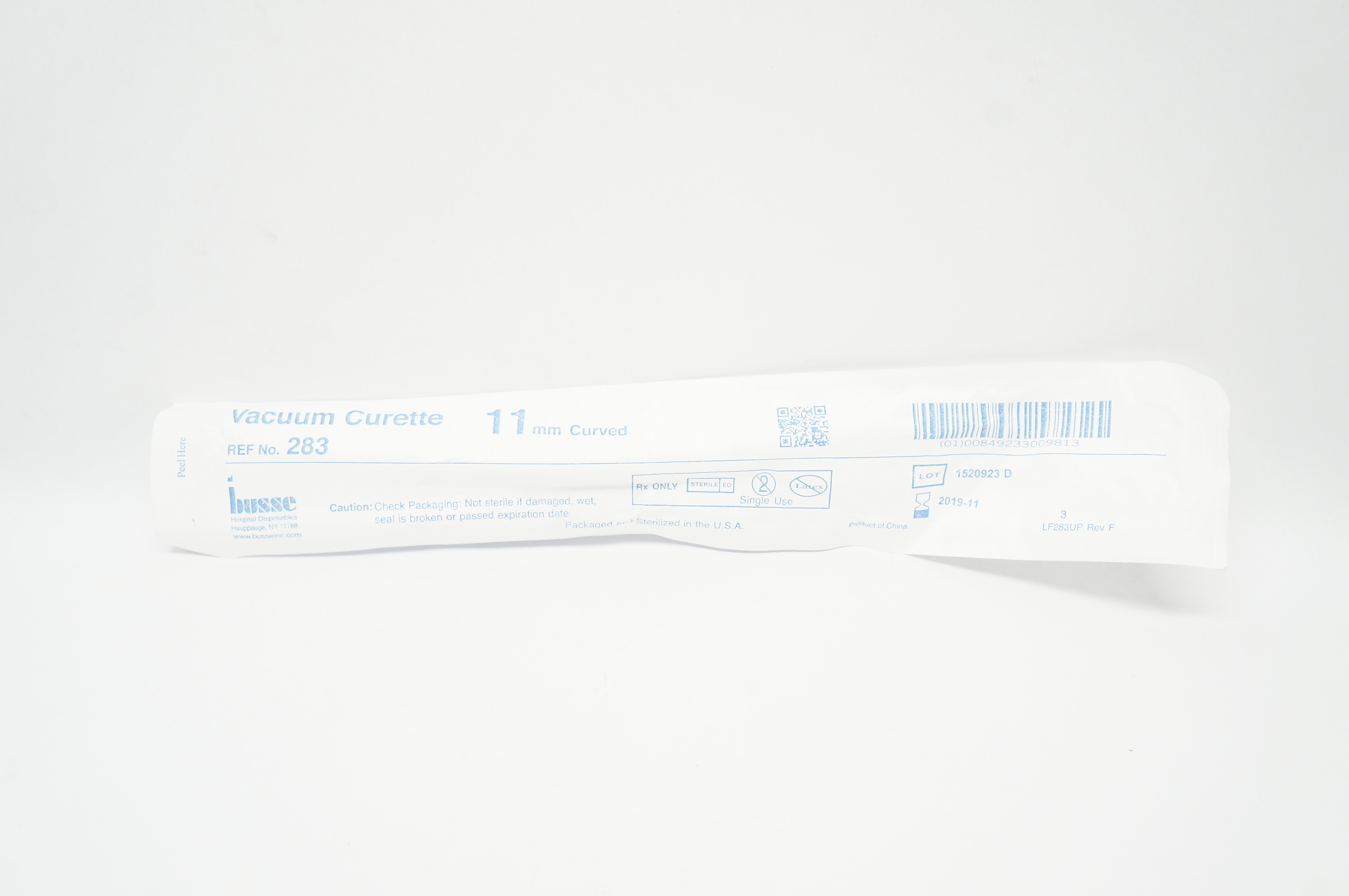 Busse 283 Vacuum Curette 11cm Curved (x)