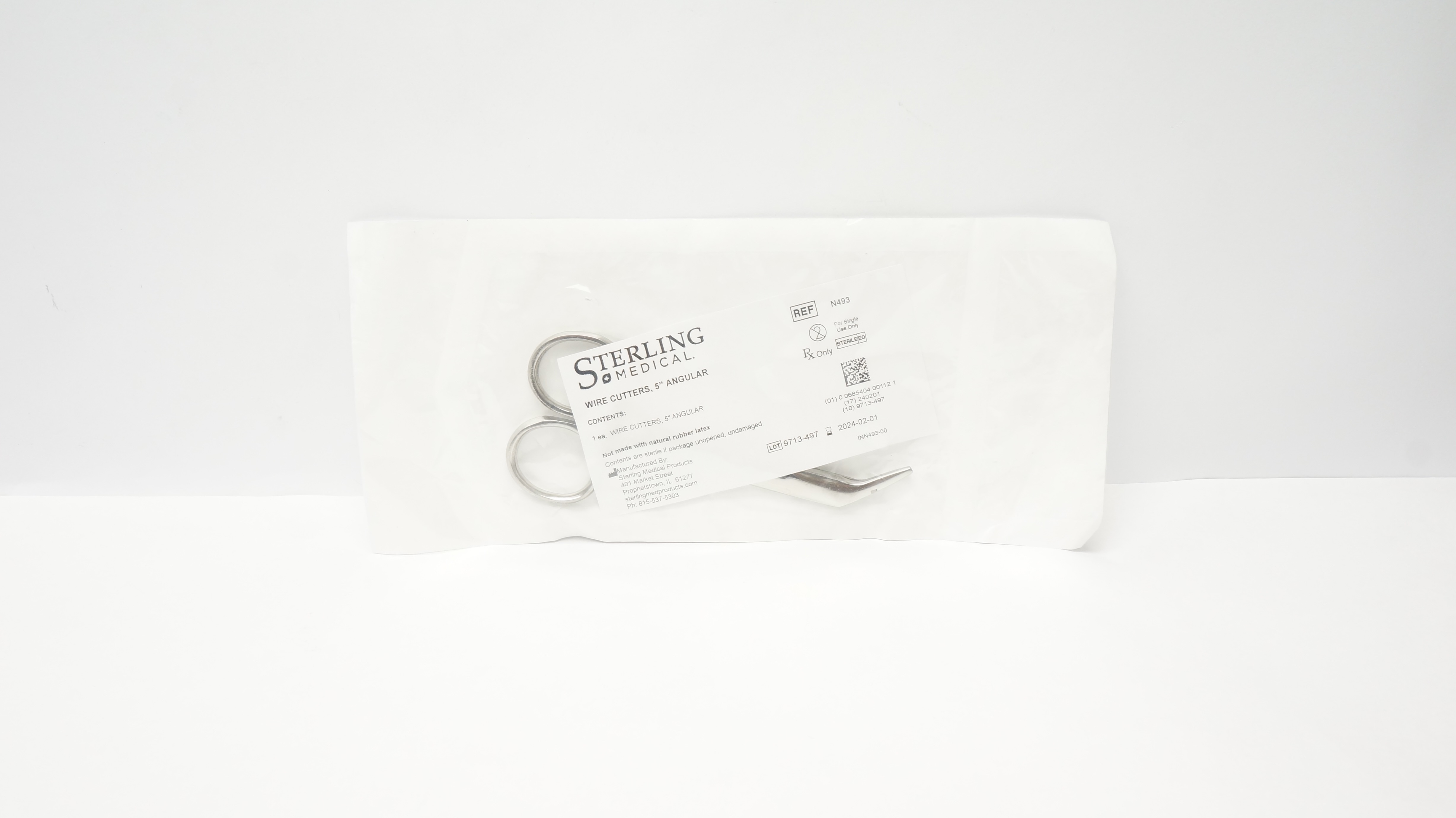 Sterling Medical N493 Wire Cutters 5inch Angular (x)