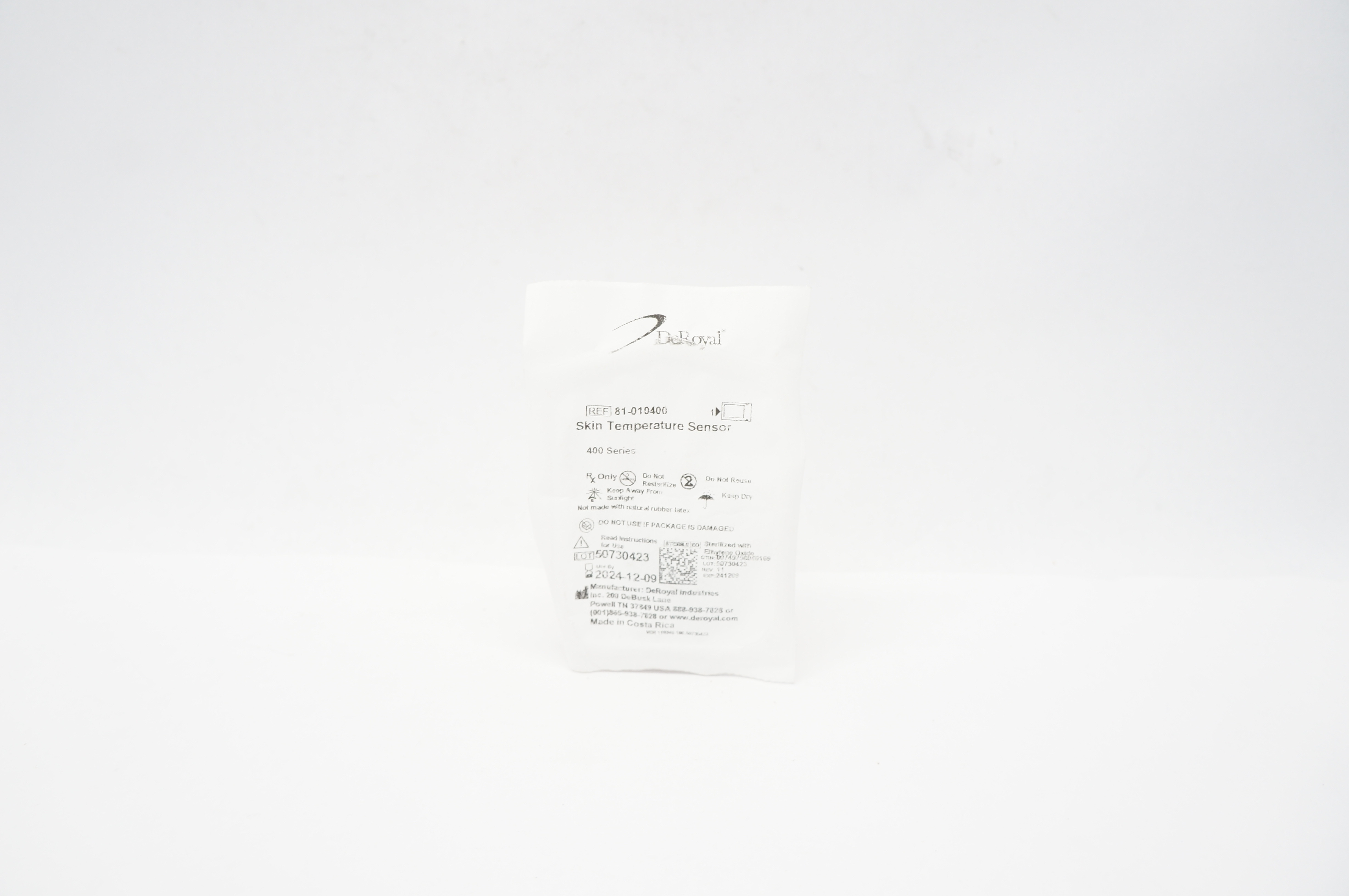 DeRoyal 81-010400 Skin Temperature Sensor 400 Series