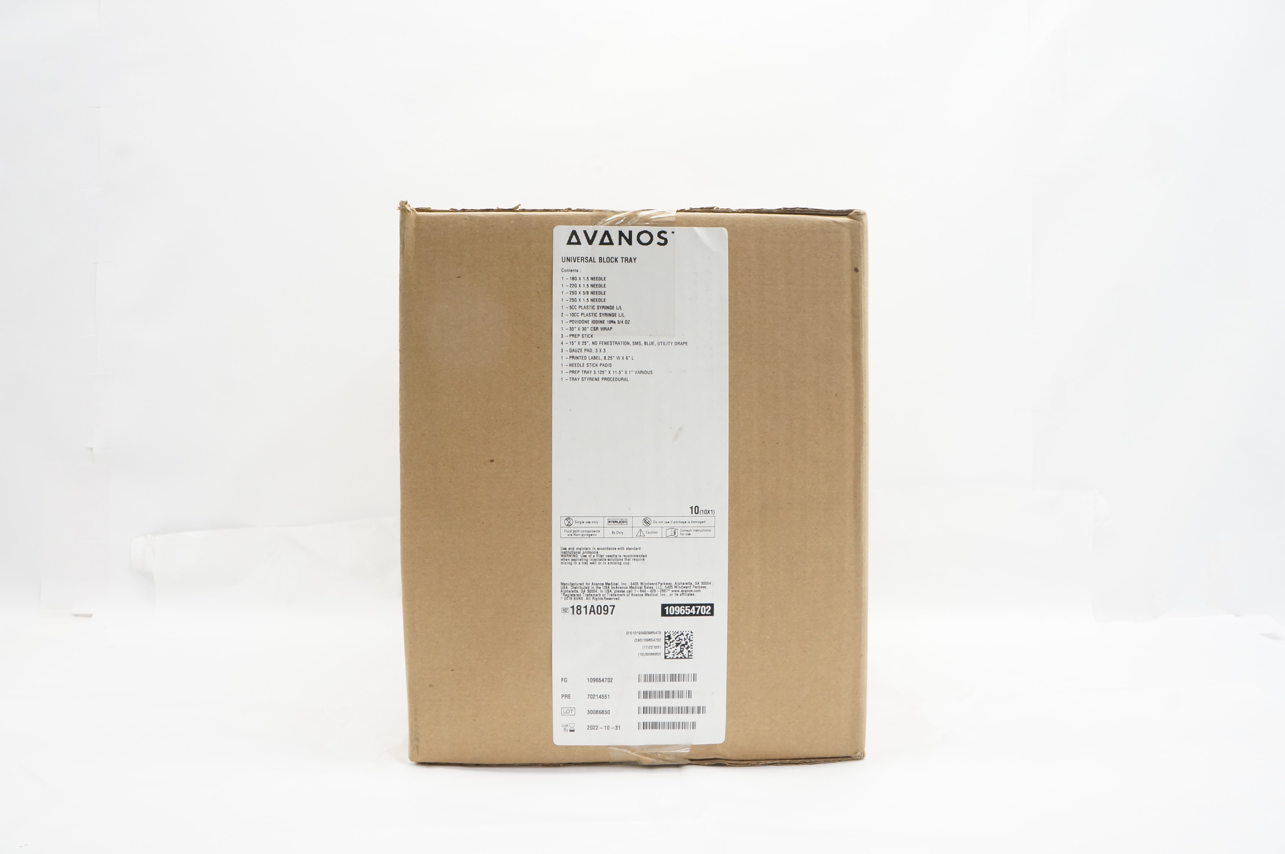 Avanos 181A097 Universal Block Tray - Case of 10