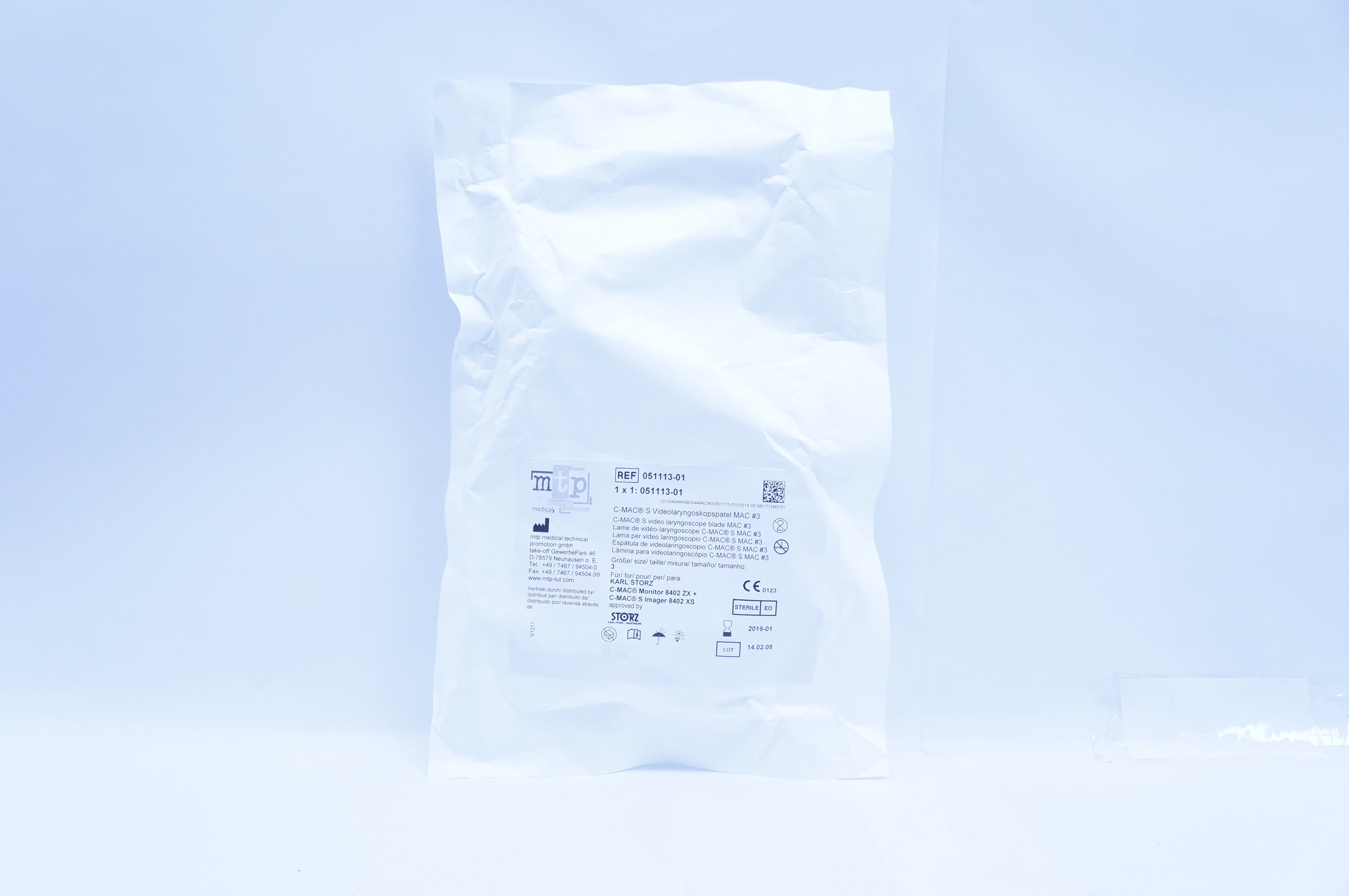 MTP 051113-01 C-MAC S Video Laryngoscope Blade MAC #3 (x)