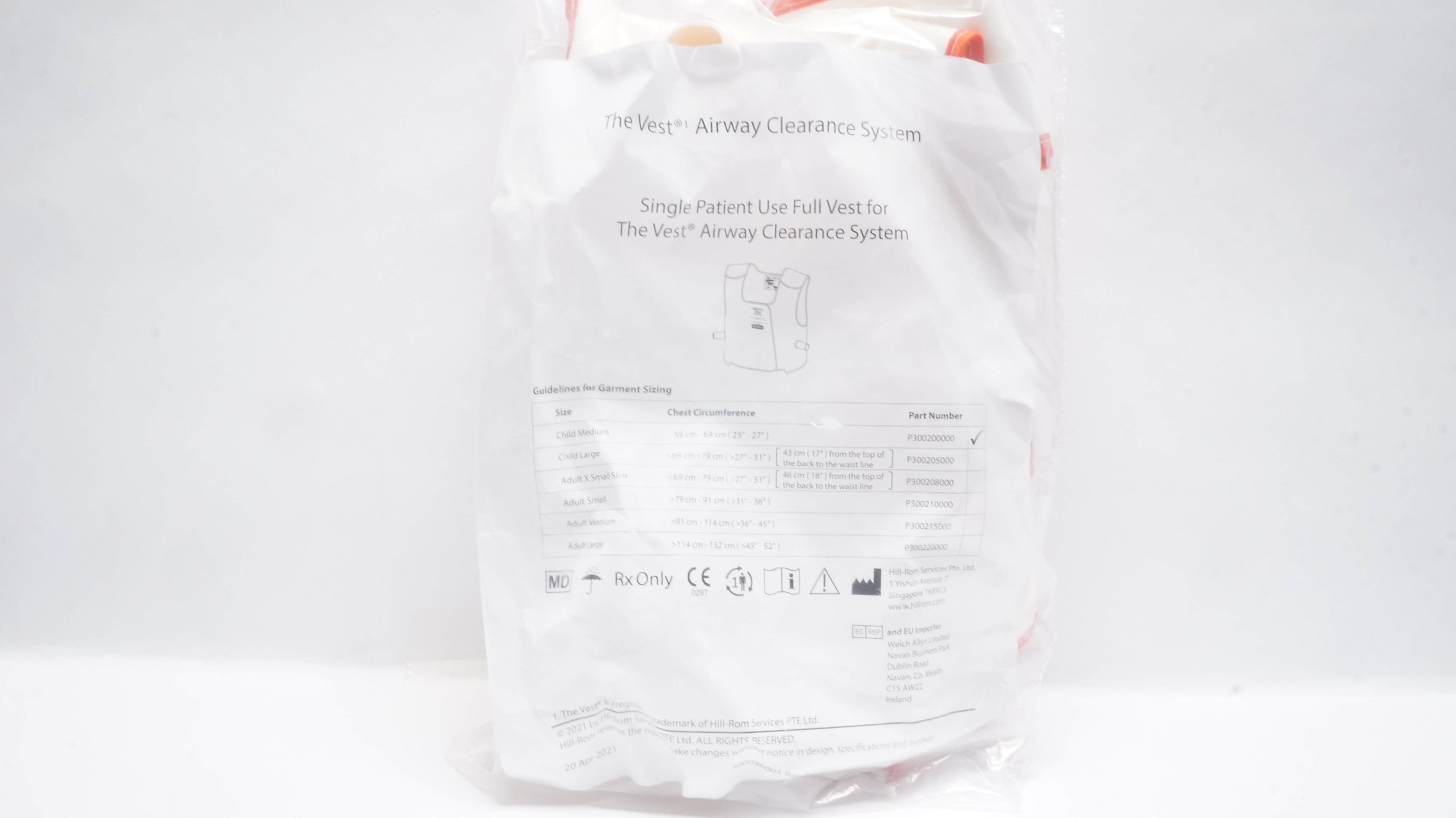 Hill-Rom P300200000 The Vest Airway Clearance System  > 23inch -27inch