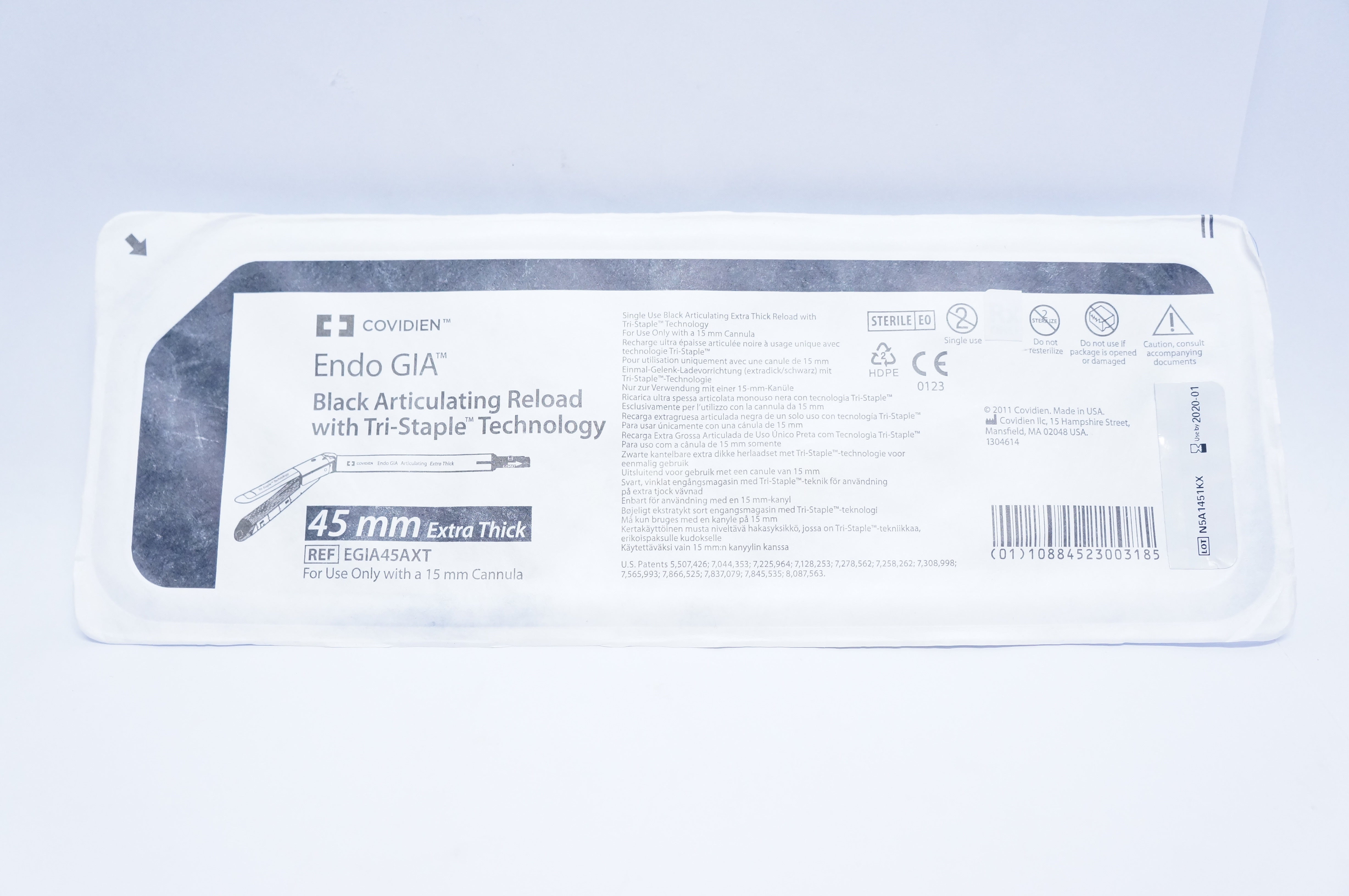 Covidien EGIA45AXT Endo GIA 45mm Articulating Tri-Staple Reload Extra-Thick (x)