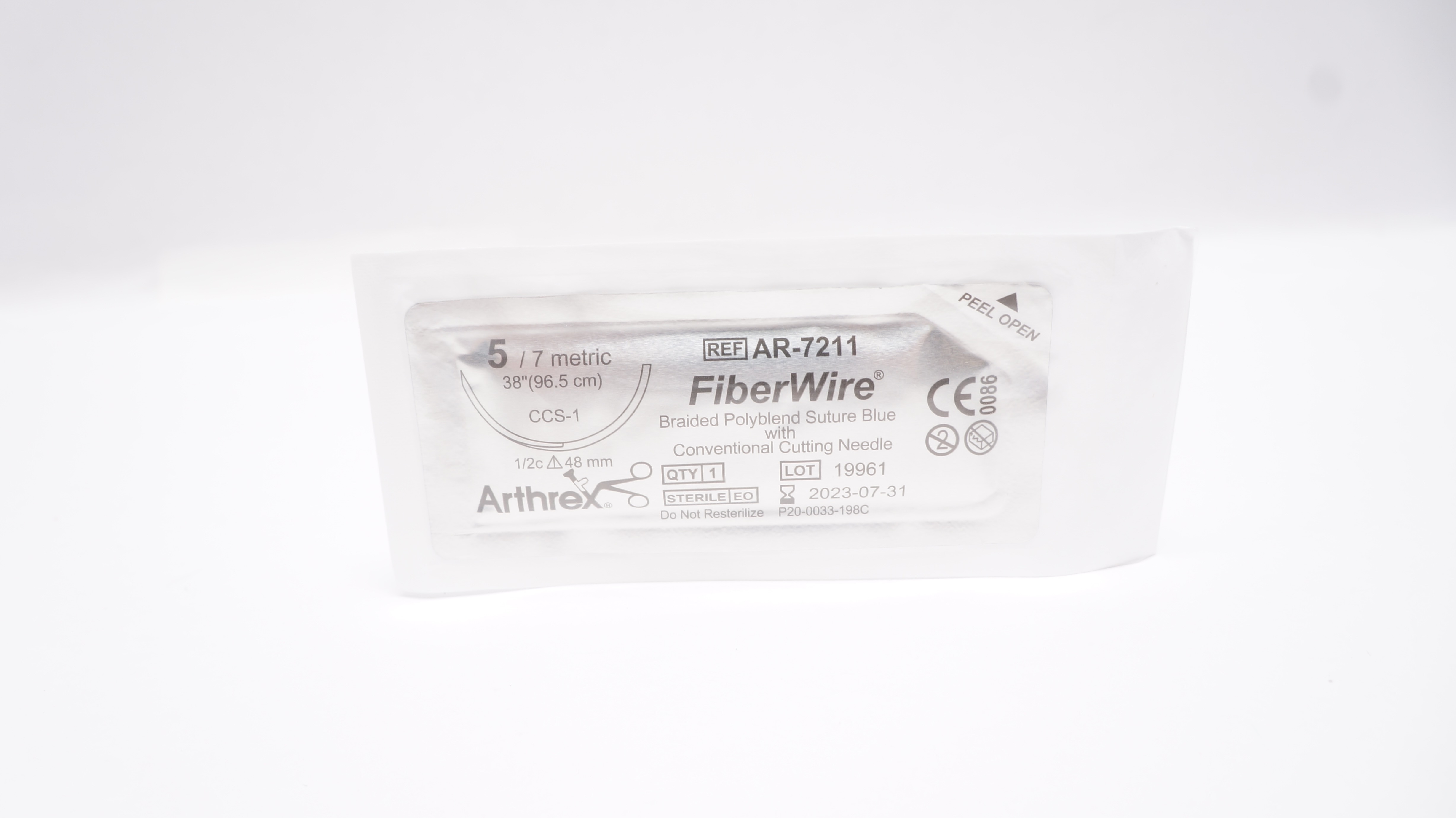 Arthrex AR-7211 5 FiberWire Braided Polyblend Stre CCS-1 1/2 48mm, 38inch (x)