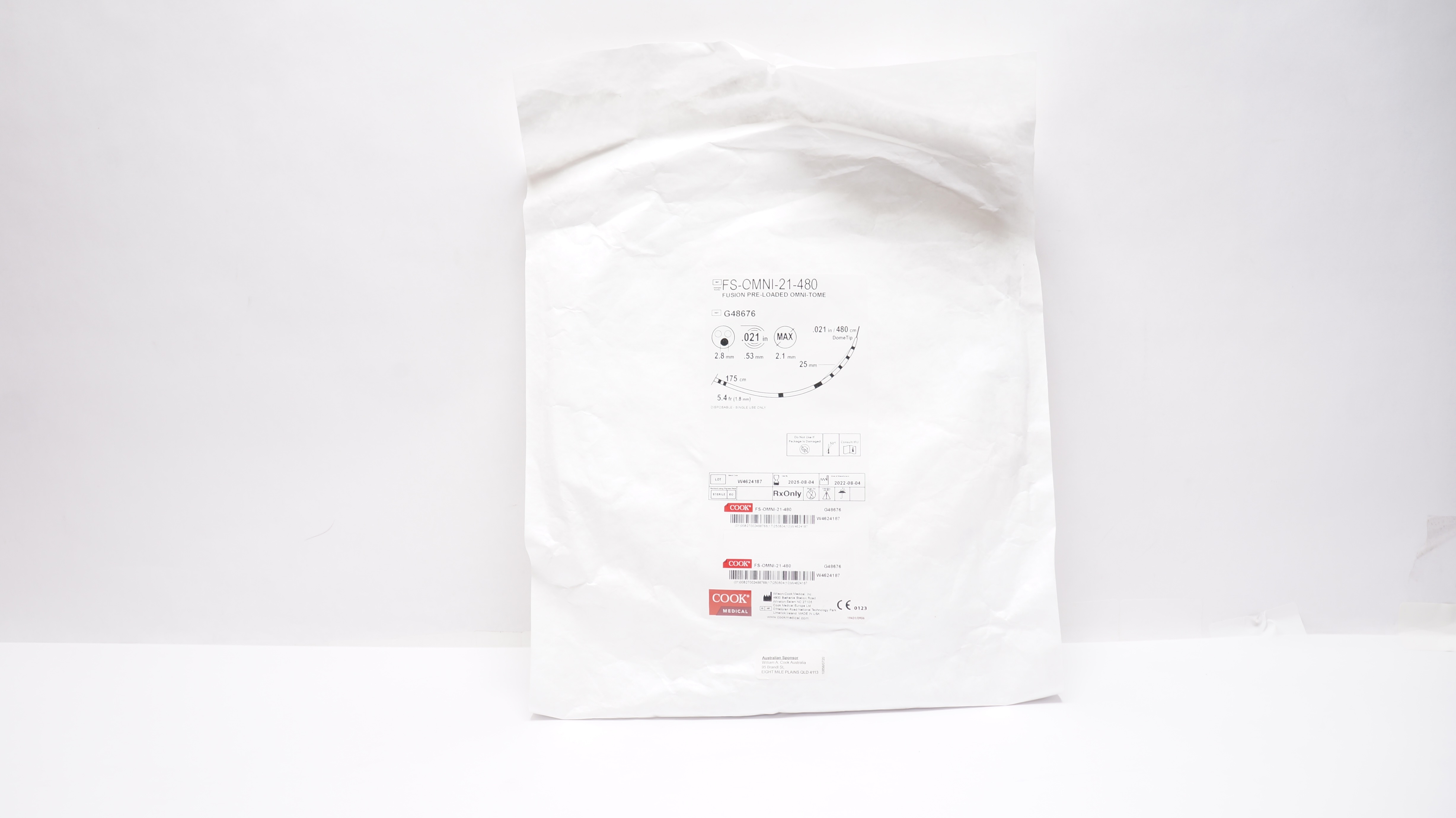 Cook Medical G48676 Fusion Pre-Loaded Omni-Tome 5.4Fr