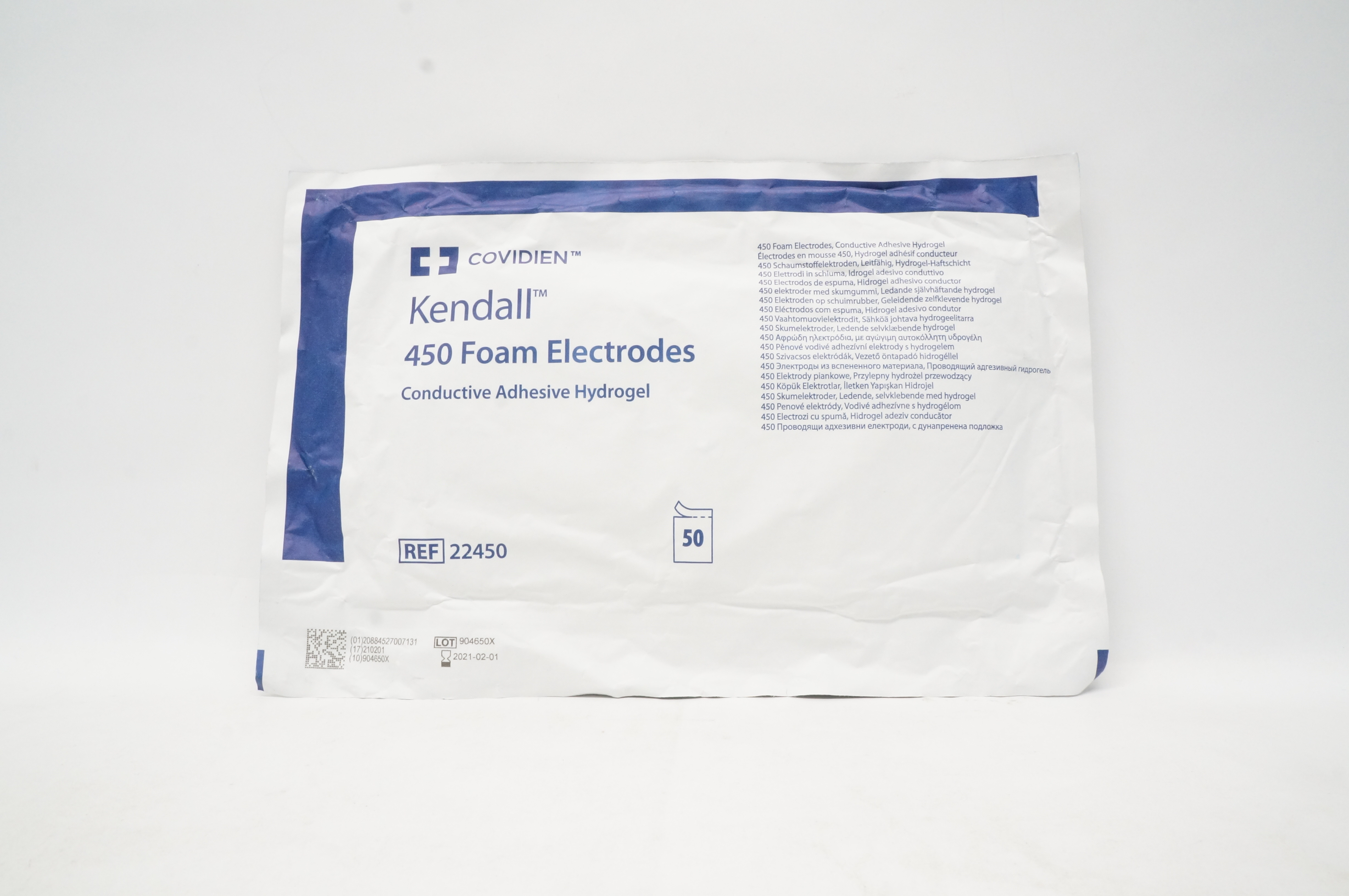 Covidien 22450 450 Foam Electrodes Conductive Adhesive Hydrogel (x) Pack of 50